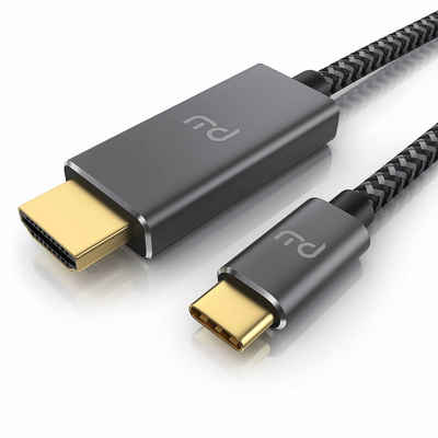 Primewire Audio- & Video-Kabel, USB-C, HDMI Typ A (100 cm), USB Typ C zu HDMI Konverterkabel Adapterkabel 4K 3840 x 2160 @60Hz, 1m