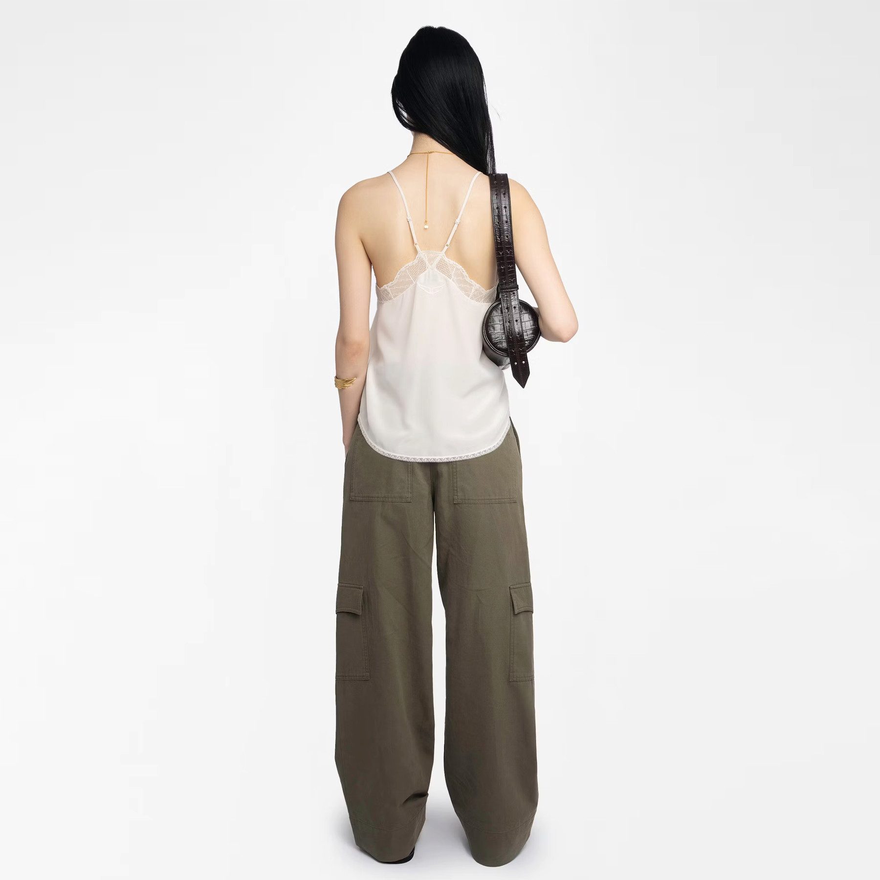 ZADIG & VOLTAIRE Stoffhose ZADIG&VOLTAIRE Hose PINTO aus Canvas - Grün – Bild 4 von 4