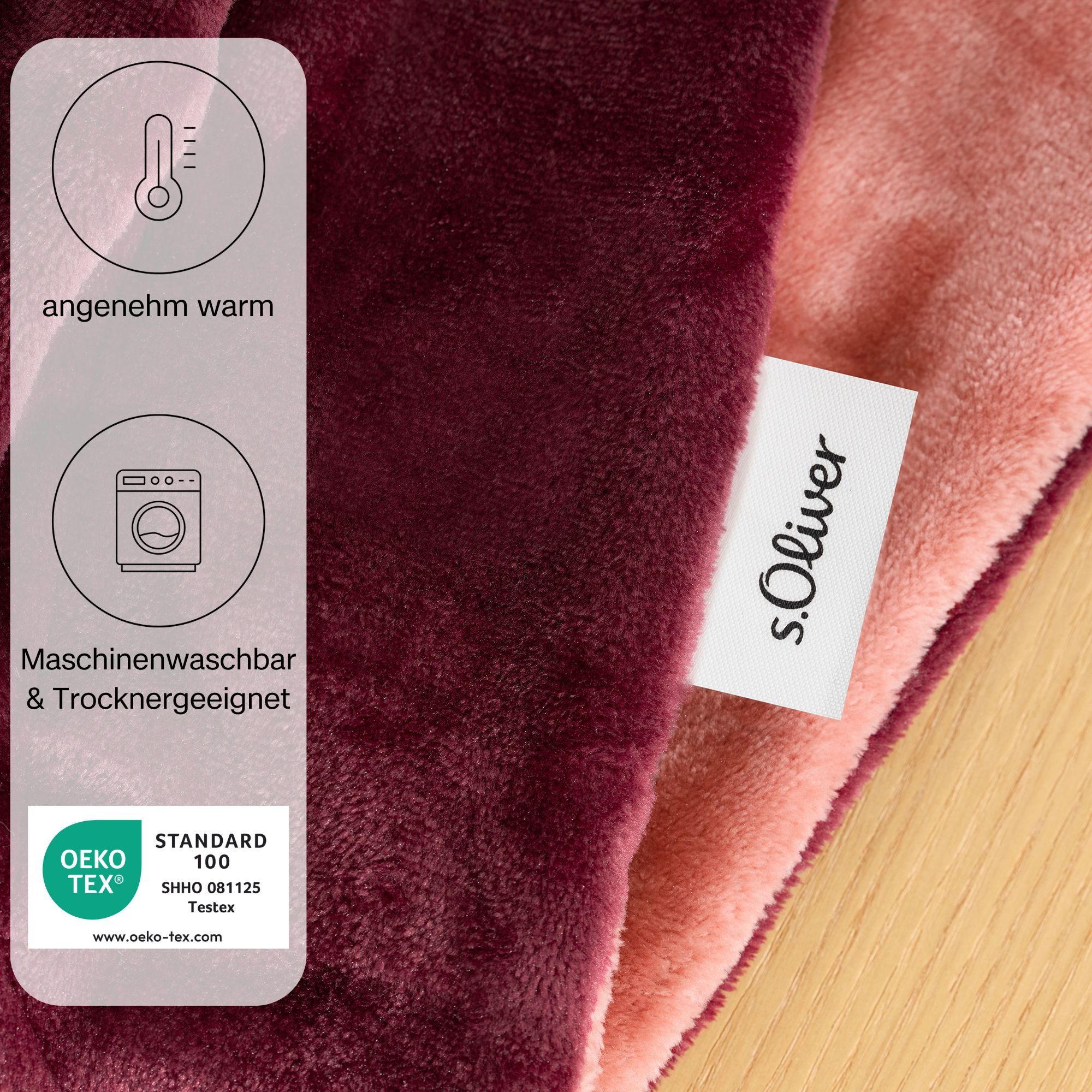 Wohndecke Doublesoft, Kuscheldecke, Deal, Kissen geschenkt!, s.Oliver, Kuscheldecke 150x200 cm, GRATIS-Zugabe:2x Kissenhülle (Reißverschluss)