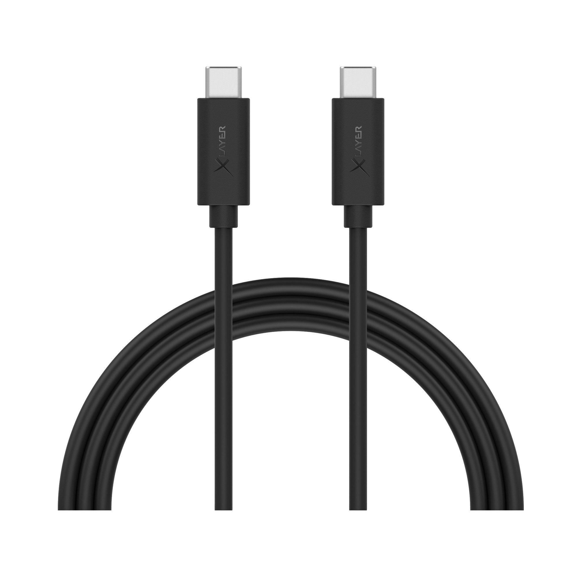 Kabel PREMIUM Typ C (USB-C) to Type C USB 3.1 Black 1.20m Smartphone-Kabel