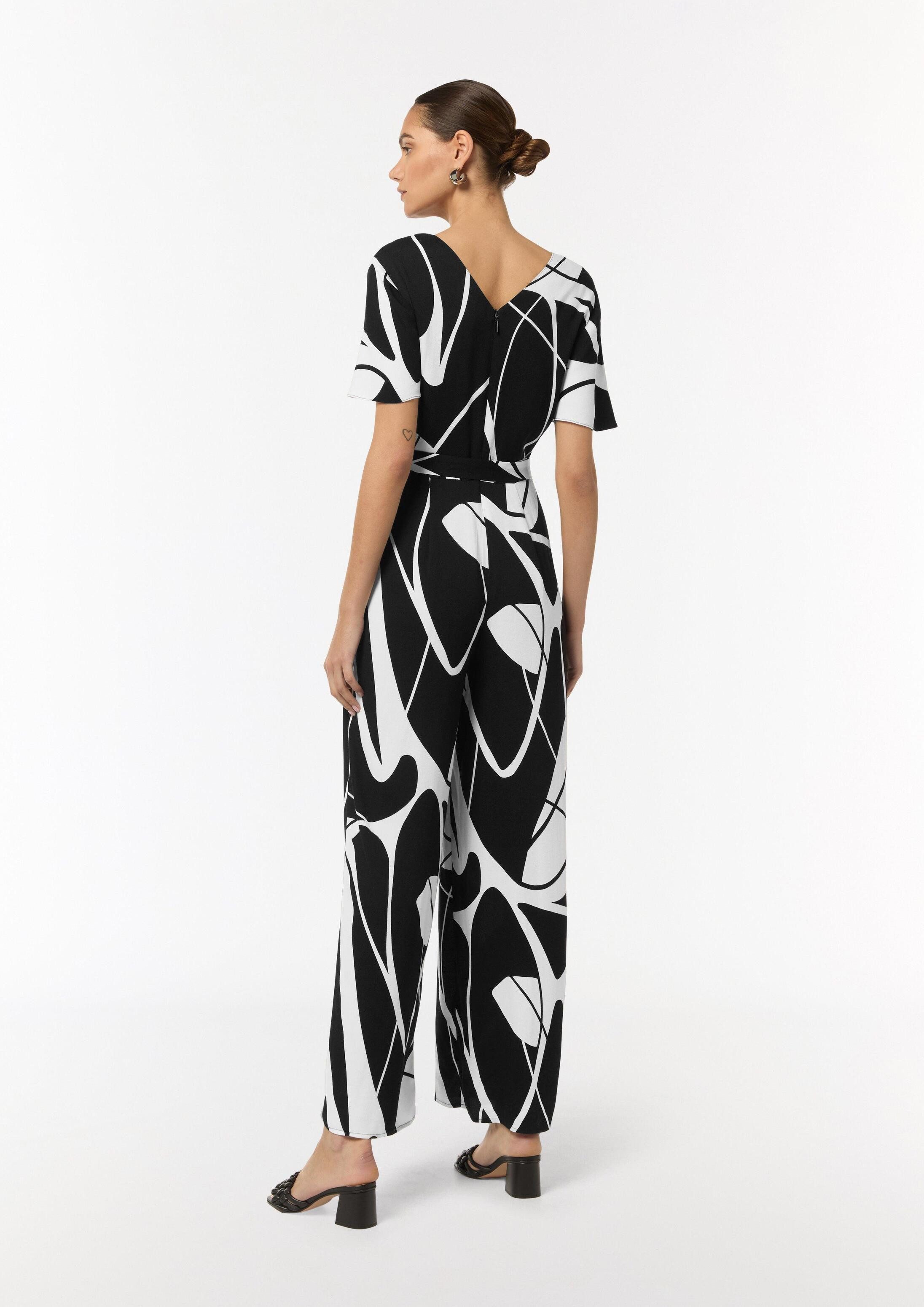 comma Jumpsuit Overall Overall mit Crêpestruktur