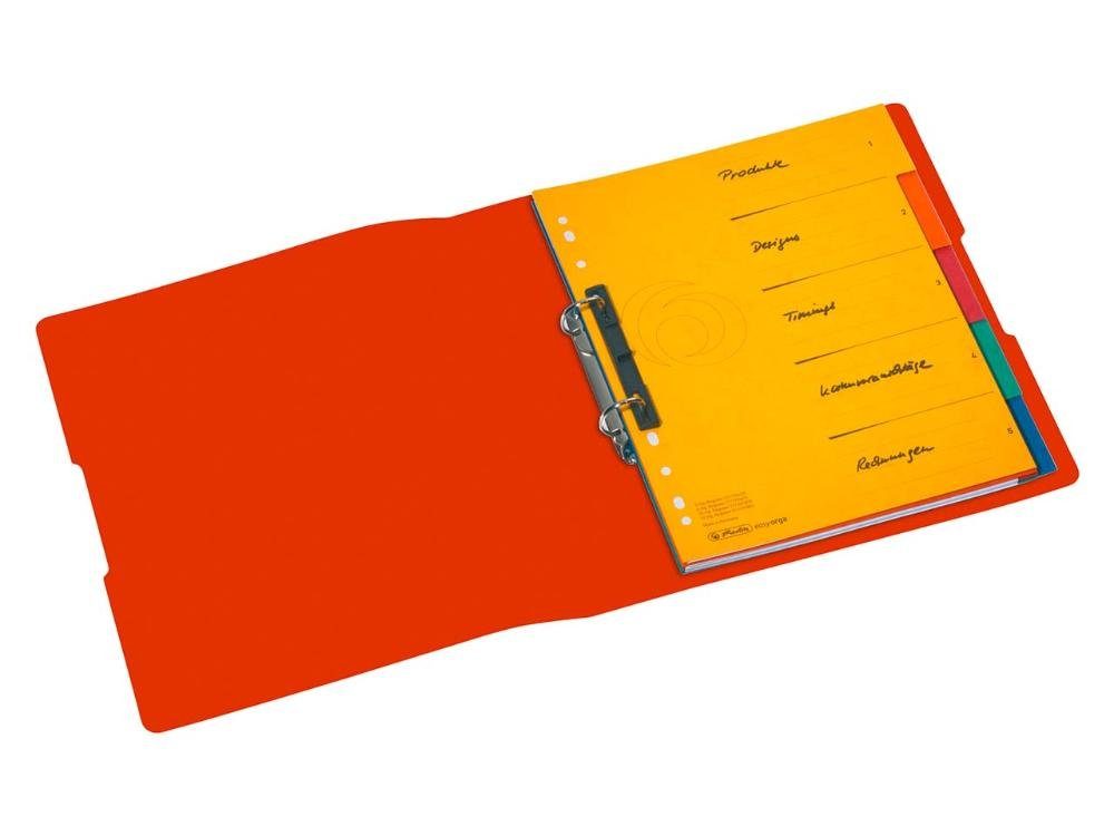 Ringbuch orange Aktenordner DI aus mit Ringen, Herlitz 2 herlitz Recycling-PP