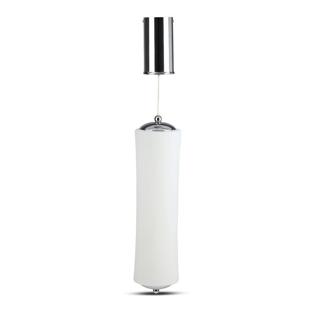 V-TAC LED Pendelleuchte, Leuchtmittel nicht inklusive, Warmweiß, LED Pendelleuchte Hängelampe Eisen Weiß Dimmbar silber H 250 cm