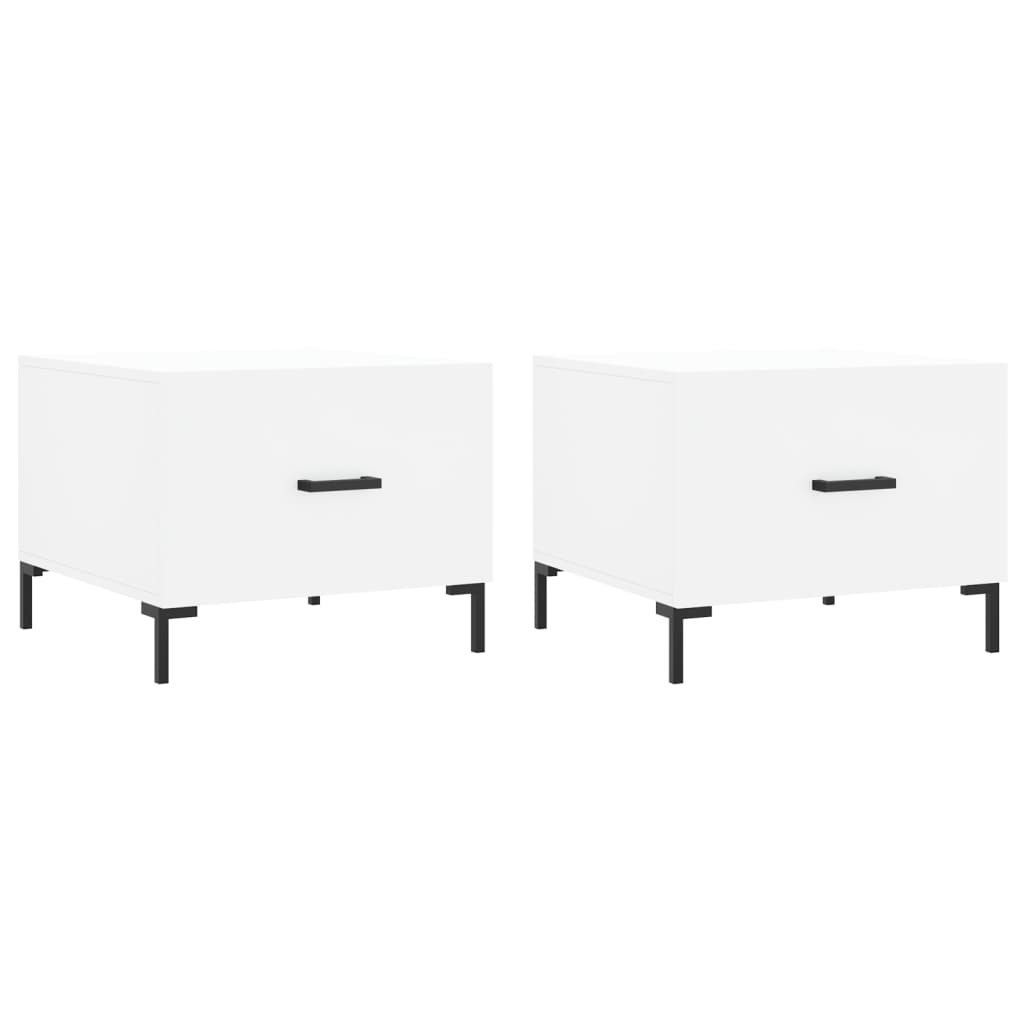vidaXL Couchtisch Couchtische 2 Stk. Weiß günstig online kaufen