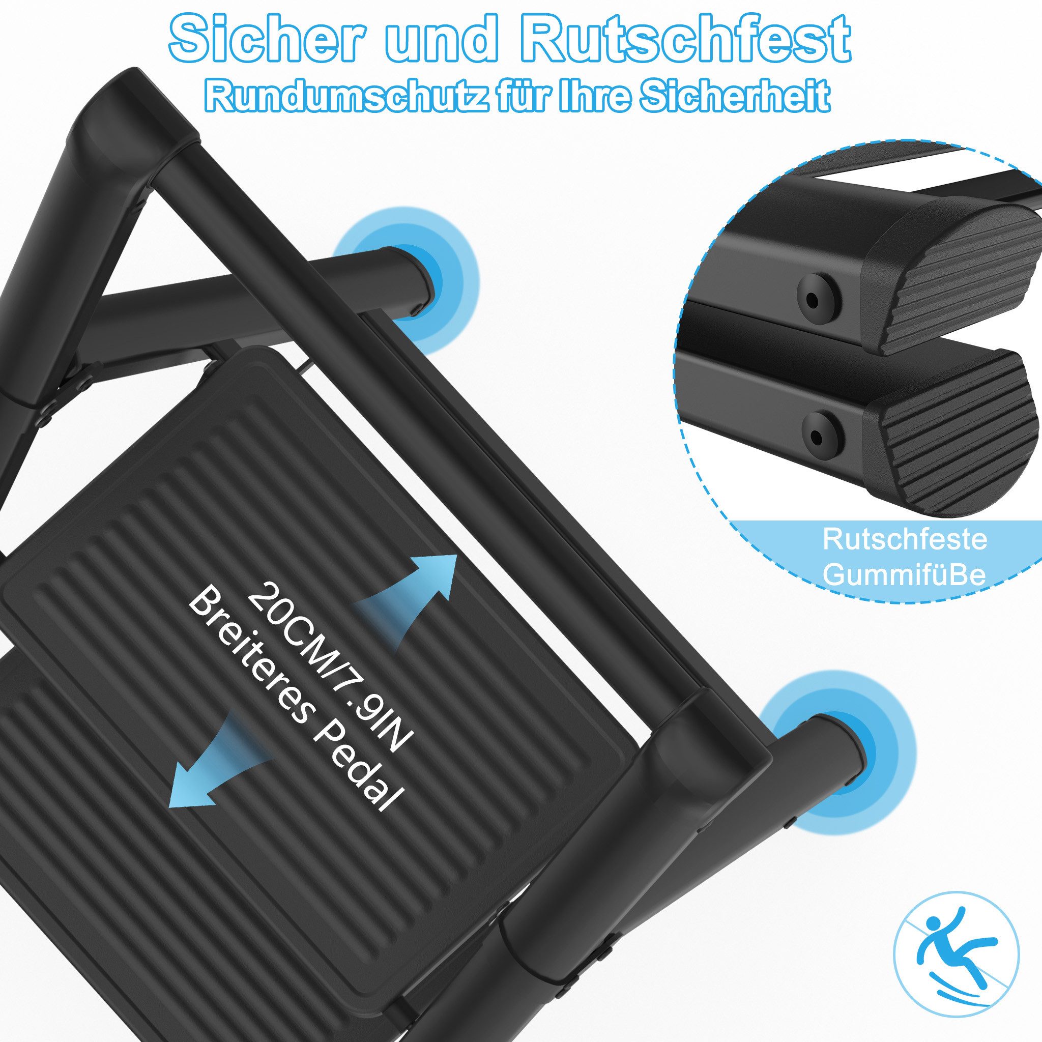 FIVMEN Trittleiter Klappleiter mit Handlauf Haushaltsleiter Multifunktionale – Bild 5 von 5