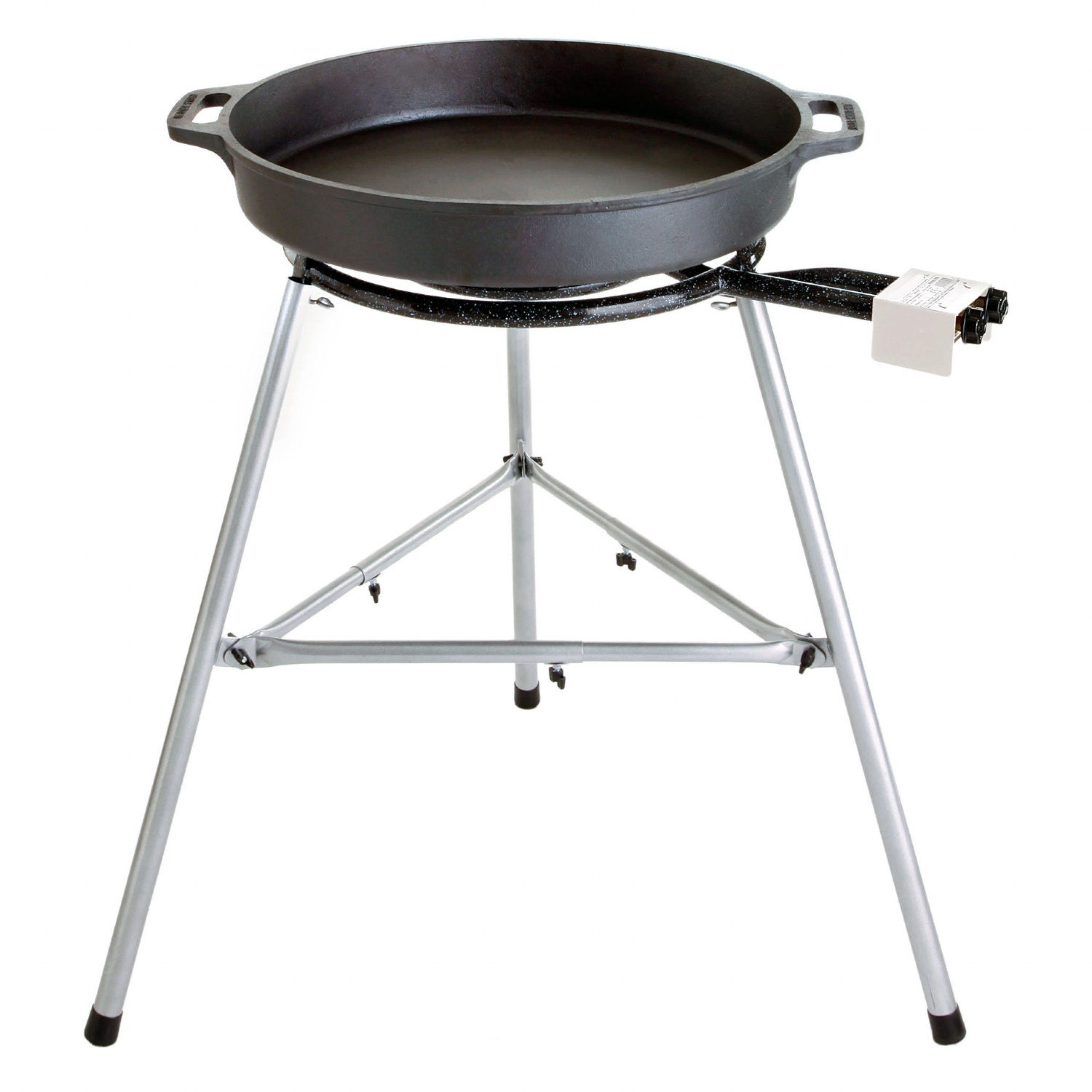 PAELLA WORLD Camping-Gasgrill Paella World Gusspfannen-Set 5 mit Brenner und Paella-Pfanne aus