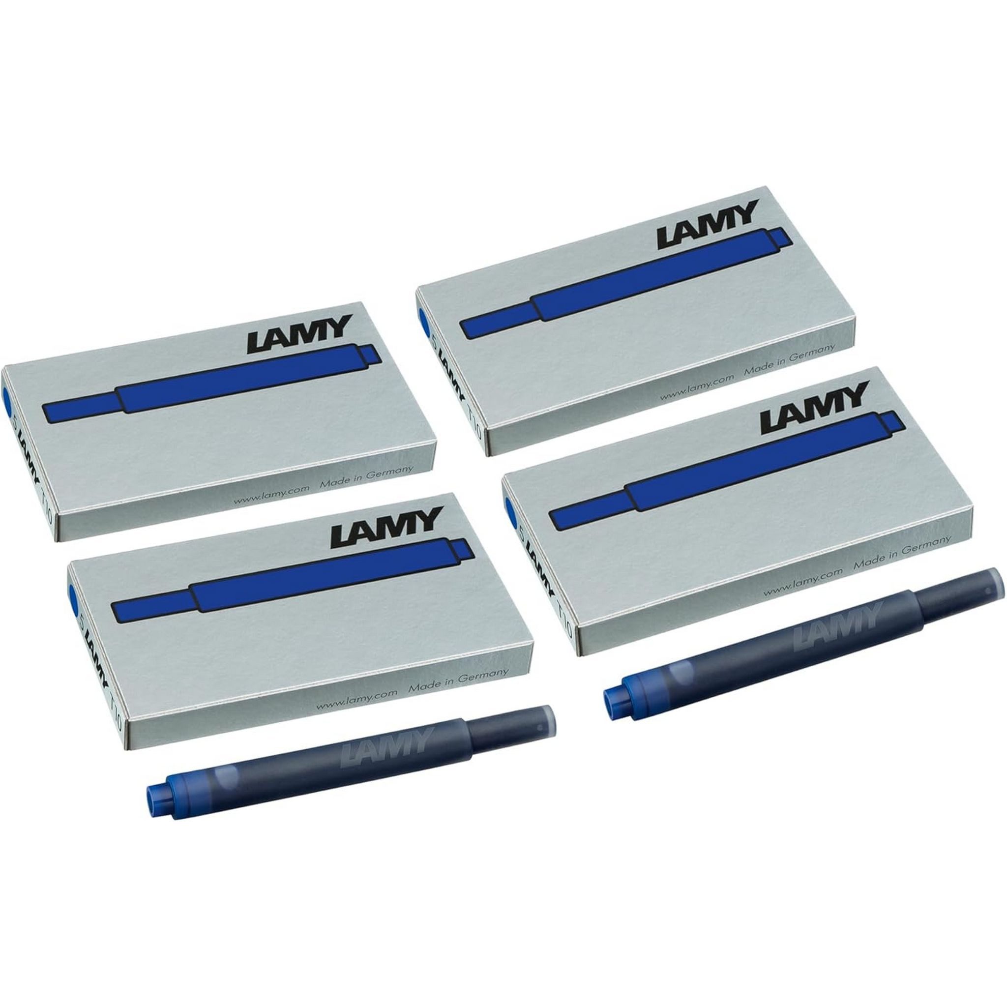 LAMY LAMY 4er Set - 20x Tintenpatronen T10 825 BLAU löschbar Tintenpatrone