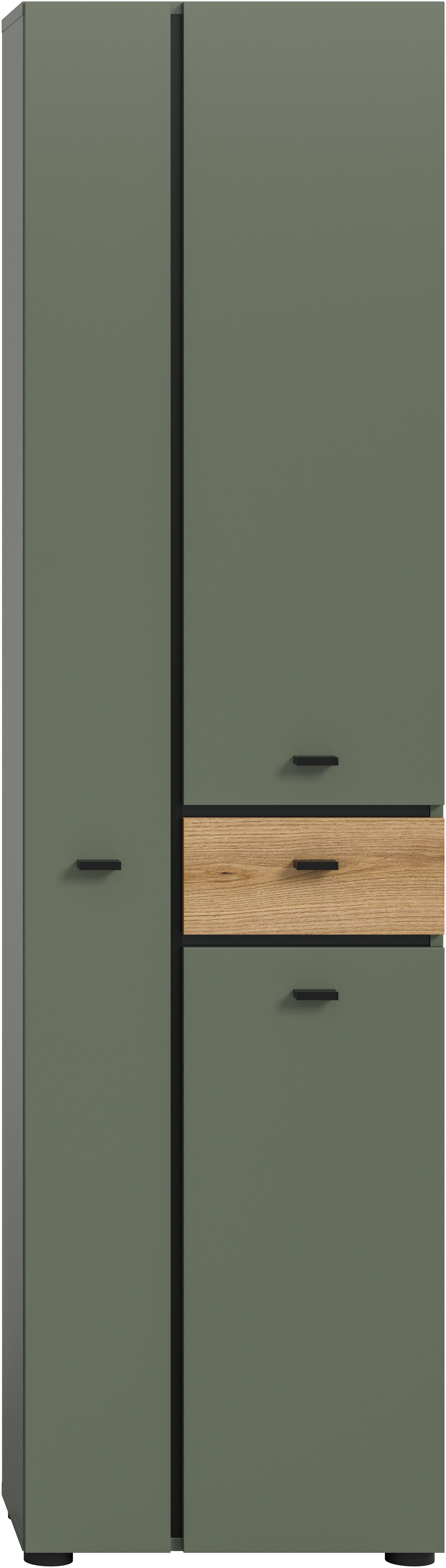 welltime Hochschrank VANN, HÖHE 191cm, 3 Türen, 1 Schubkasten, 12 Fächer, viel Stauraum (individuell mit weiteren Artikel der Serie VANN kombinierbar) Universalschrank, Mehrzweckschrank, Schrank, Badschrank, Badezimmer