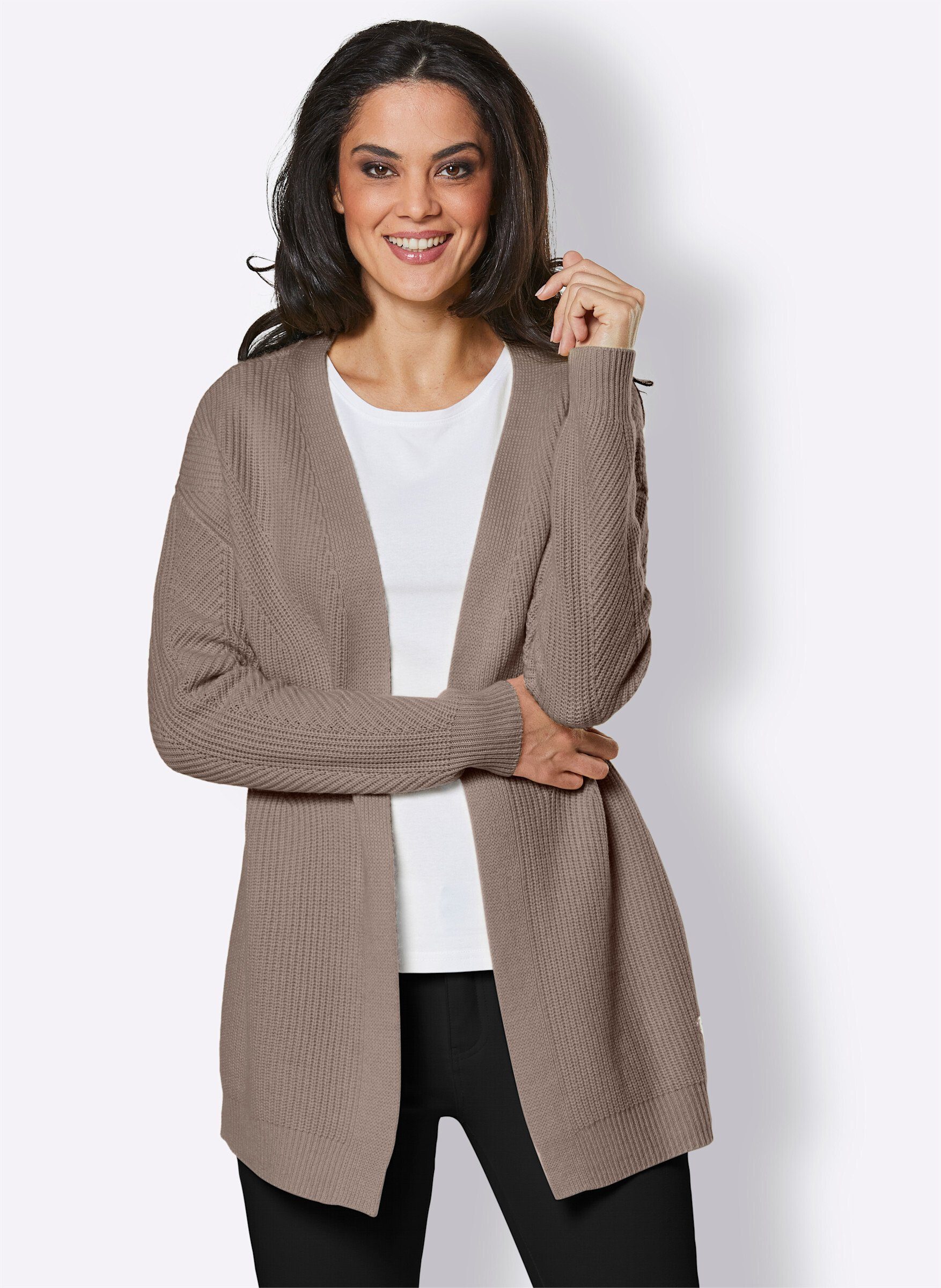 creation L Strickjacke taupe