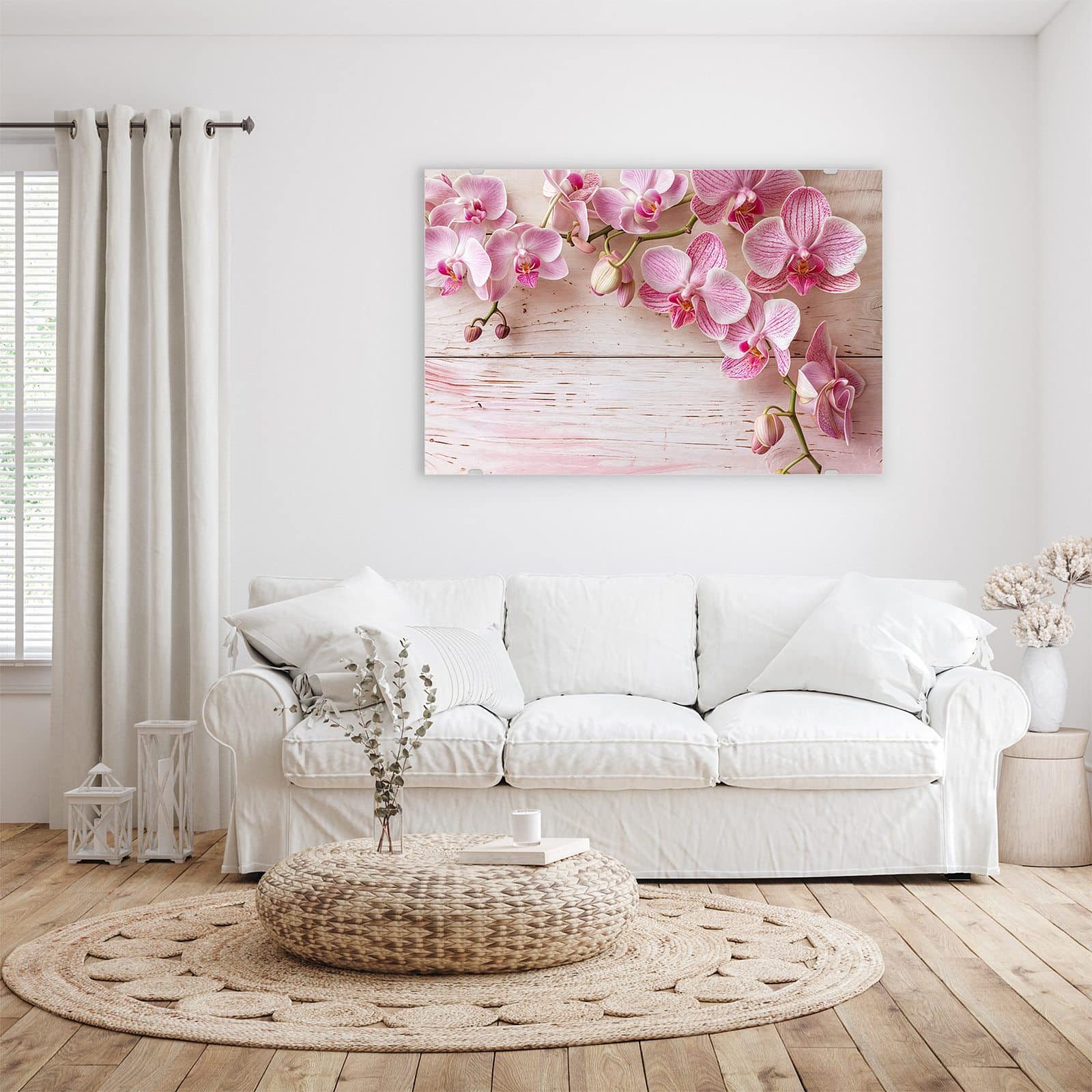 Primedeco Glasbild Wandbild Orchideen_tabletop mit Aufhängung, günstig online kaufen
