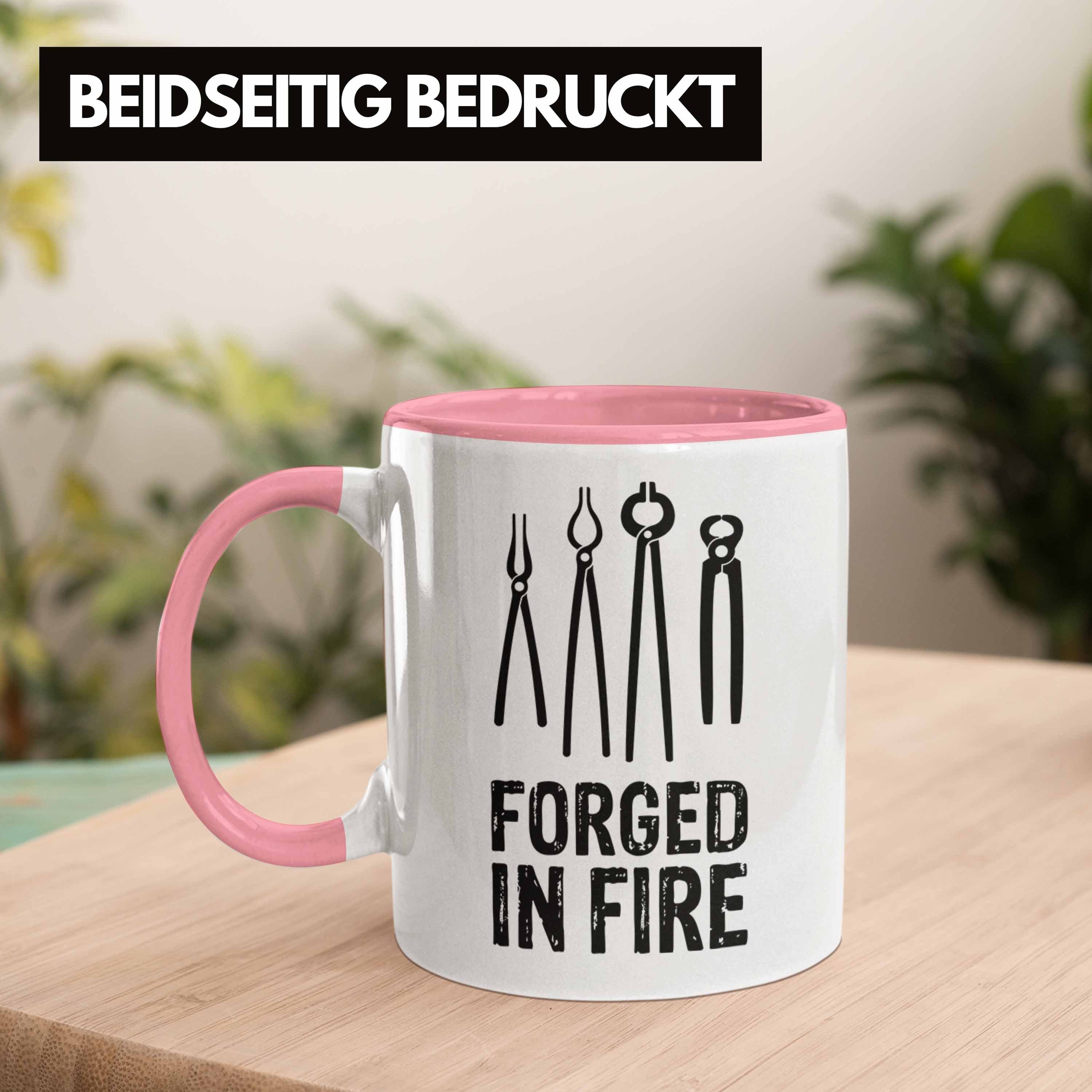 Tasse Trendation Schmied Trendation Hufschmied - mit Geschenk Rosa Spruch Kaffeetasse Tasse Geschenkidee