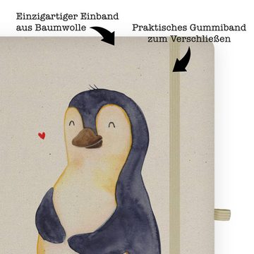 Mr. & Mrs. Panda Notizbuch Pinguin Diät - Transparent - Geschenk, Selbstrespekt, Bauch, foodbaby Mr. & Mrs. Panda, Personalisierbar