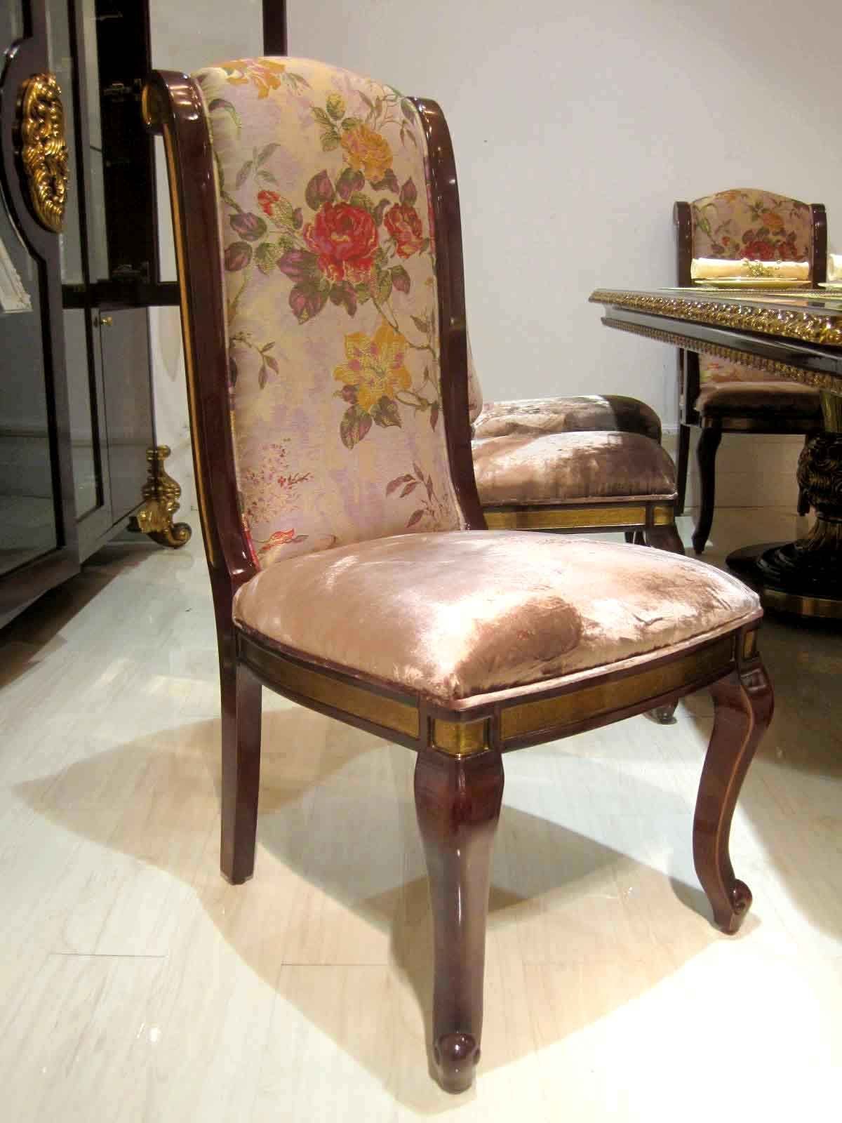 Holz Designer Esszimmer Stil Stühle Stuhl, E63 4 JVmoebel Antik Garnitur Stuhl Set