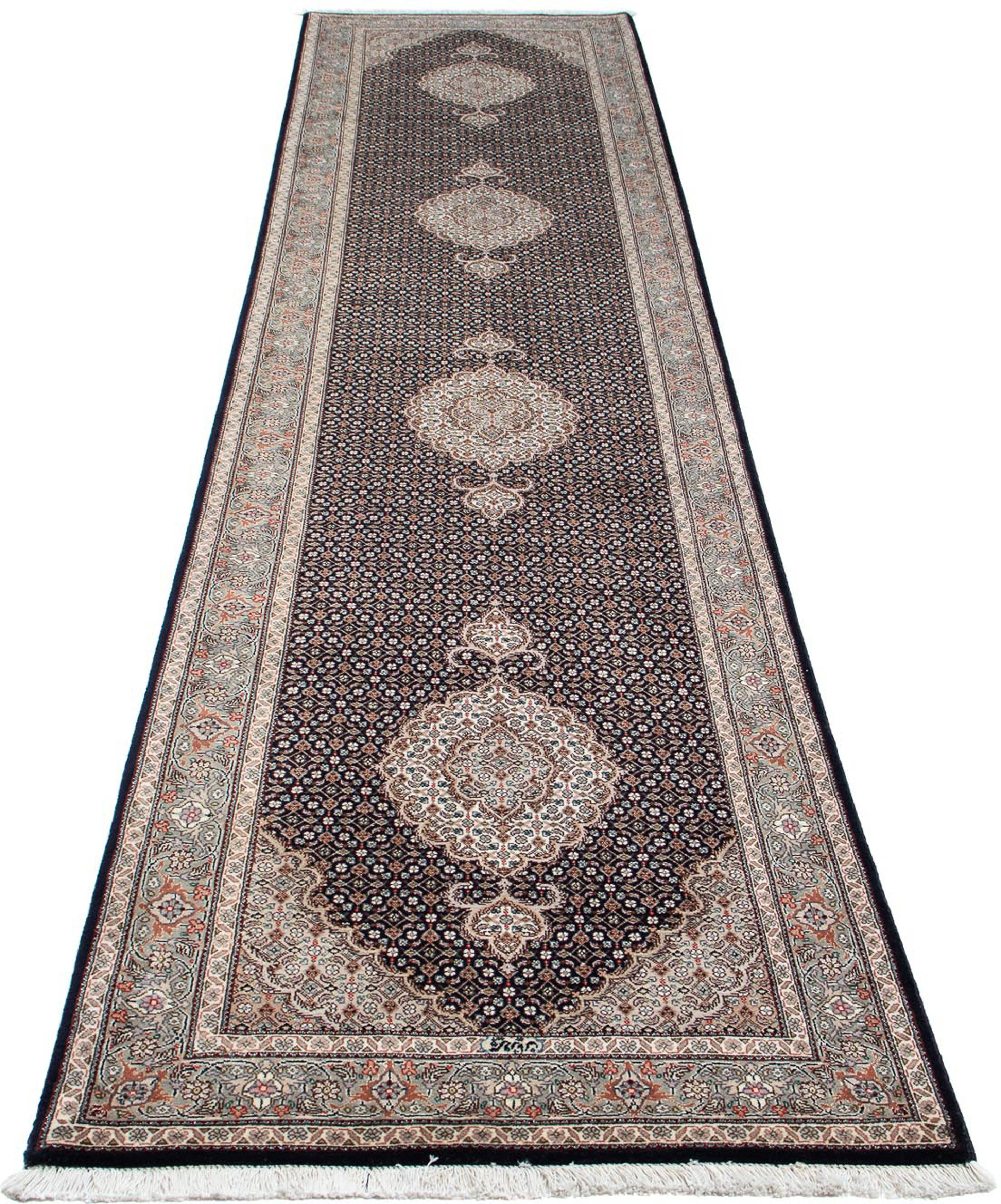 Orientteppich Perser - Täbriz - 389 x 83 cm - mehrfarbig, morgenland, rechteckig, Höhe: 10 mm, Wohnzimmer, Handgeknüpft, Einzelstück mit Zertifikat