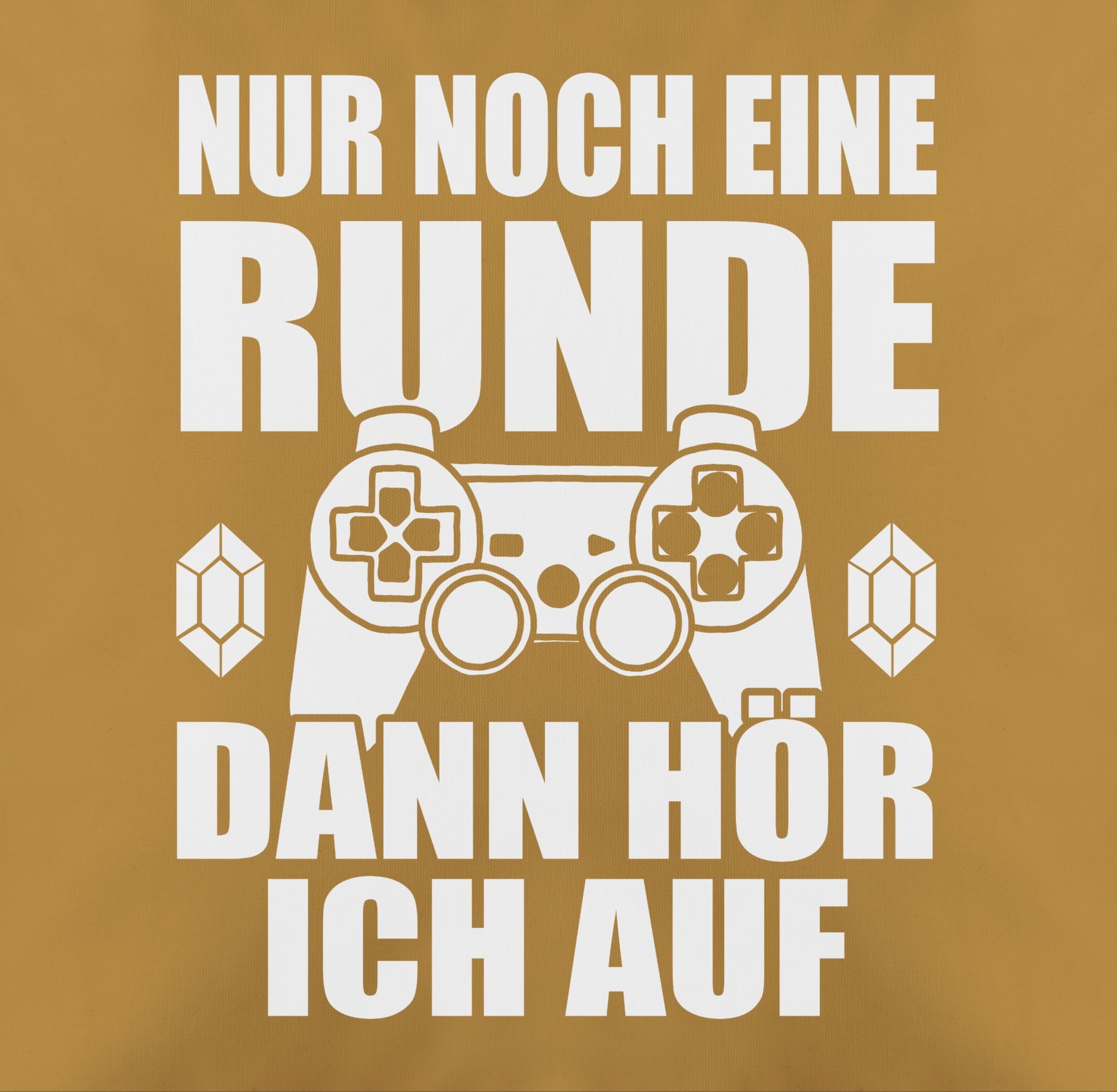 eine 3 noch mit Dekokissen Runde Nur ich Spruch Deko-Kissen Gelb Shirtracer dann auf, hör