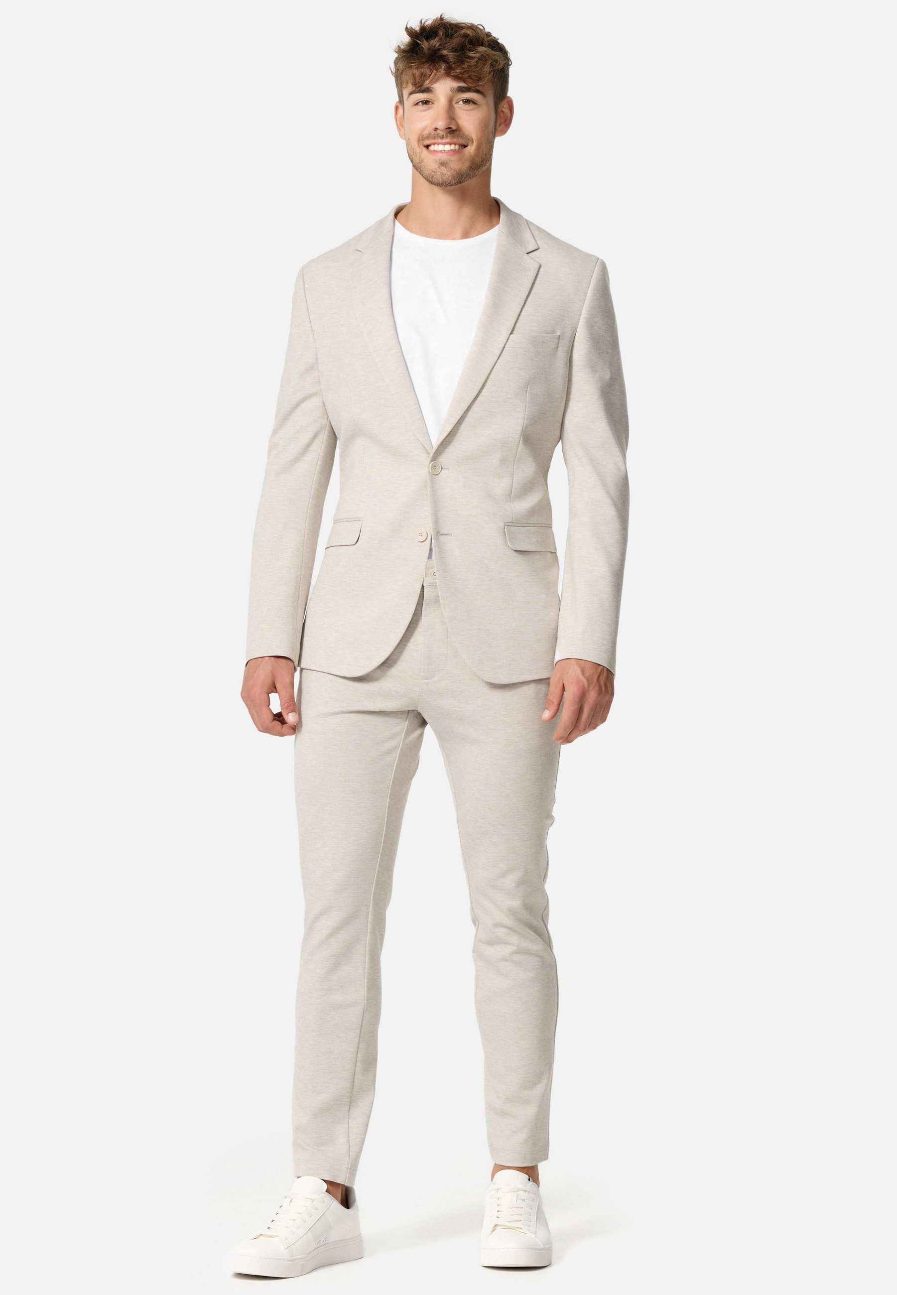 Jeff Anzugsakko Herren JFEzra Sakko Herrensakko Jacket mit schmal geschnittenem Revers