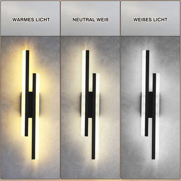 OULENBIYAR Wandleuchte LED Wandlampe, 16W Dimmbare Modern, 3000-6000K 3Farben, für Wohnzimmer, Schlafzimmer, Flur