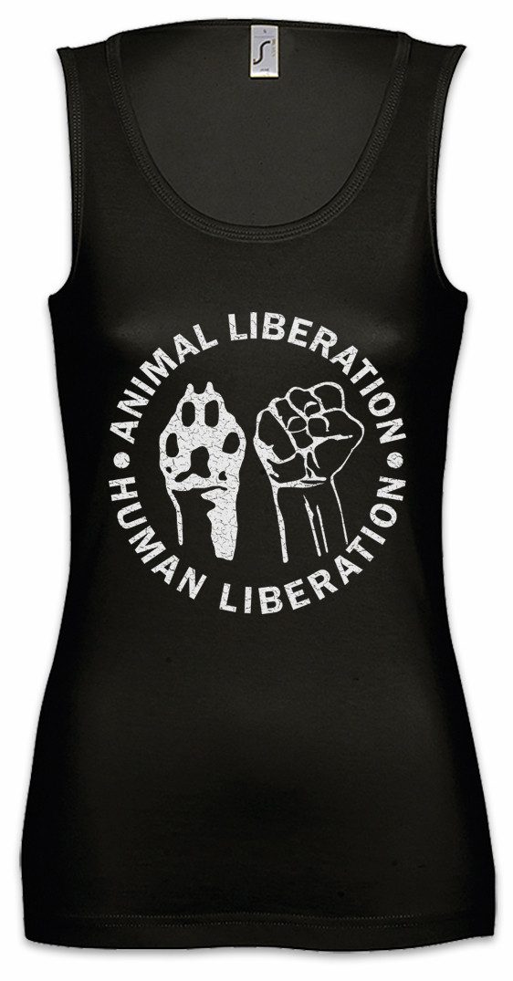 Urban Backwoods Tanktop Animal Liberation Ärmelloses Damen T-Shirt Vegan Vegetarier Veganer Tierschutz Animal Welfare Veganismus