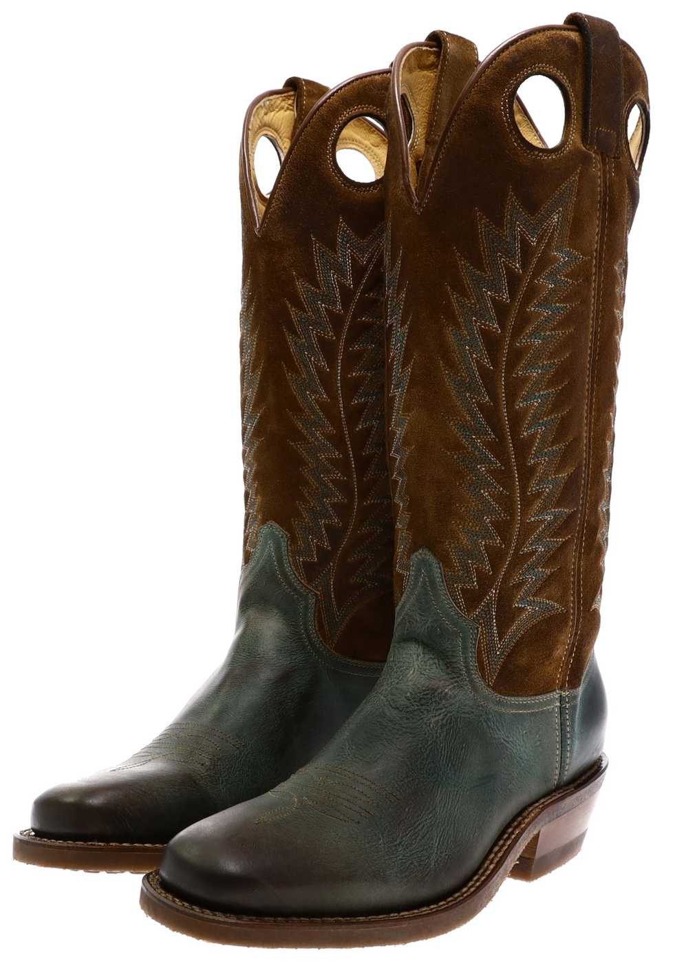 17617 ORTER Grau Braun Cowboystiefel