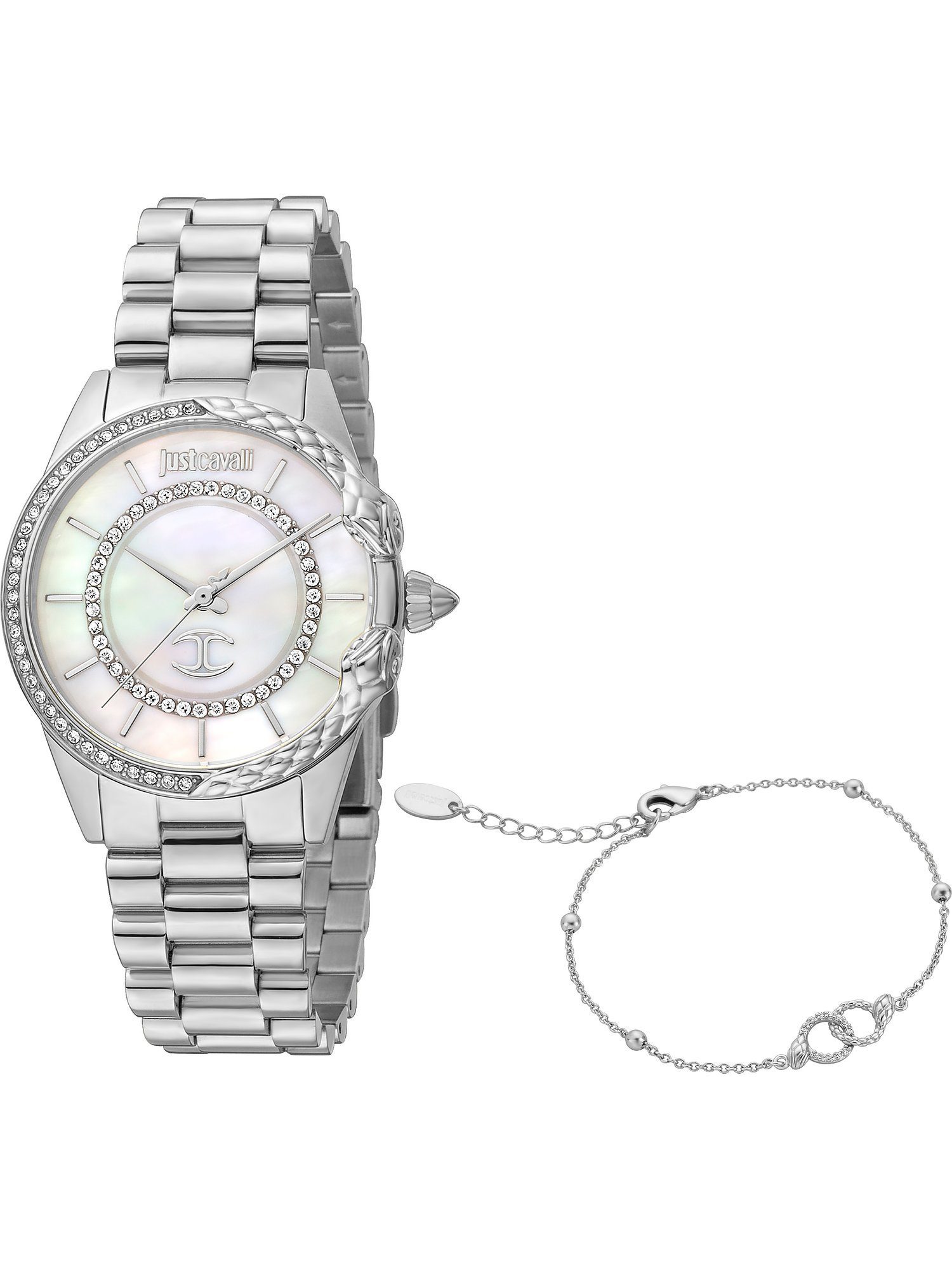 Just Cavalli Chronograph Just Cavalli Damen-Uhren-Sets Analog Quarz, Klassikuhr