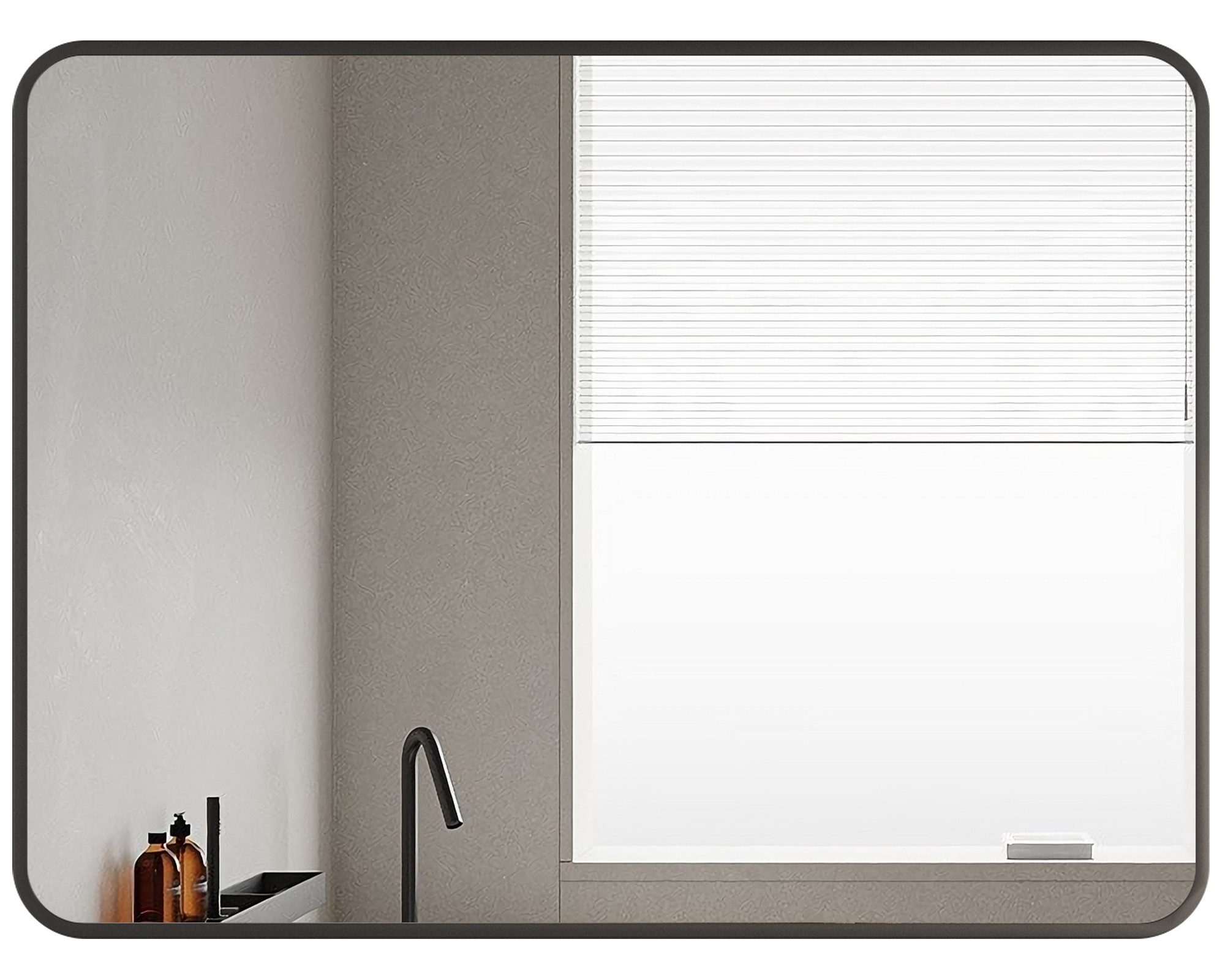 Boromal Wandspiegel Ganzkörperspiegel Schwarz Gold mit Alurahmen (Spiegel Rechteckig, für Schlafzimmer, Wohnzimmer, Flur, Hotel, Garderobe, Friseurladen), 40-180cm
