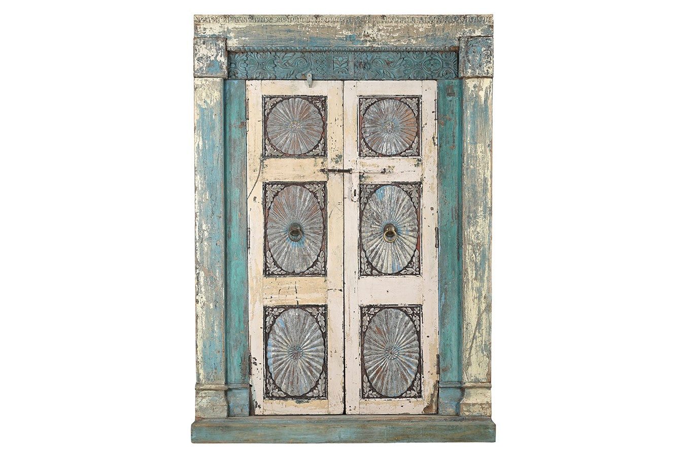 daslagerhaus Bauernschrank Schrank Vintage blau
