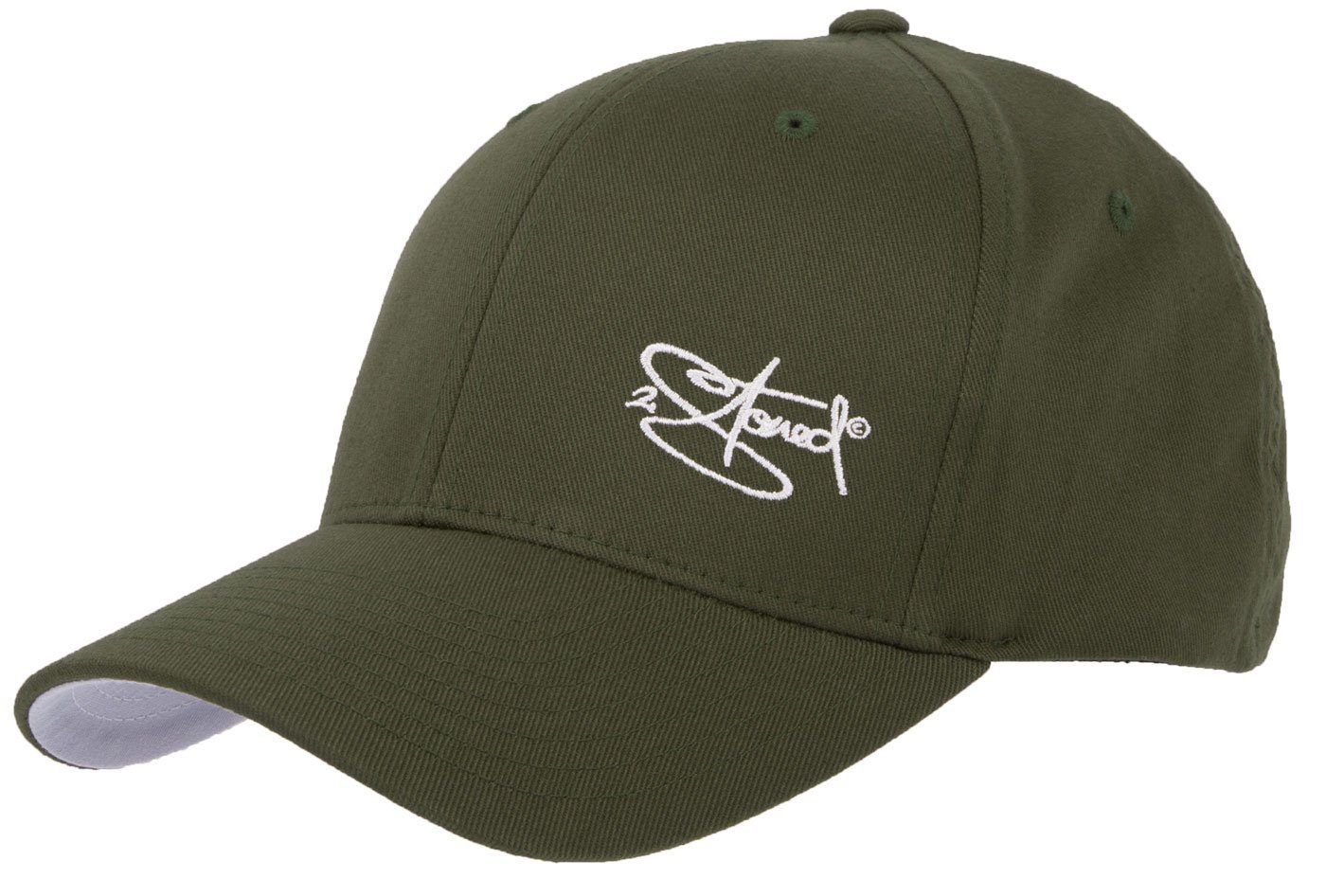 2Stoned Baseball Cap Flexfit Cap mit Stick Classic Logo für Damen, Herren und Kinder hinten geschlossen, verstärkte Front, mittleres Profil