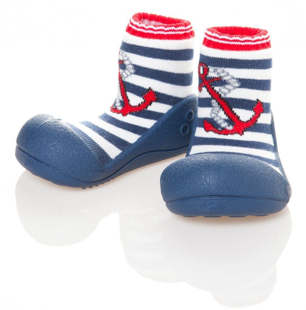 Attipas Ergonomische Baby Ходунки - Kinder Hauschuhe Barfußschuhe Lauflernschuh Bequeme Barfußschuhe für Kleinkinder mit Zehenfreiheit für Greifreflex
