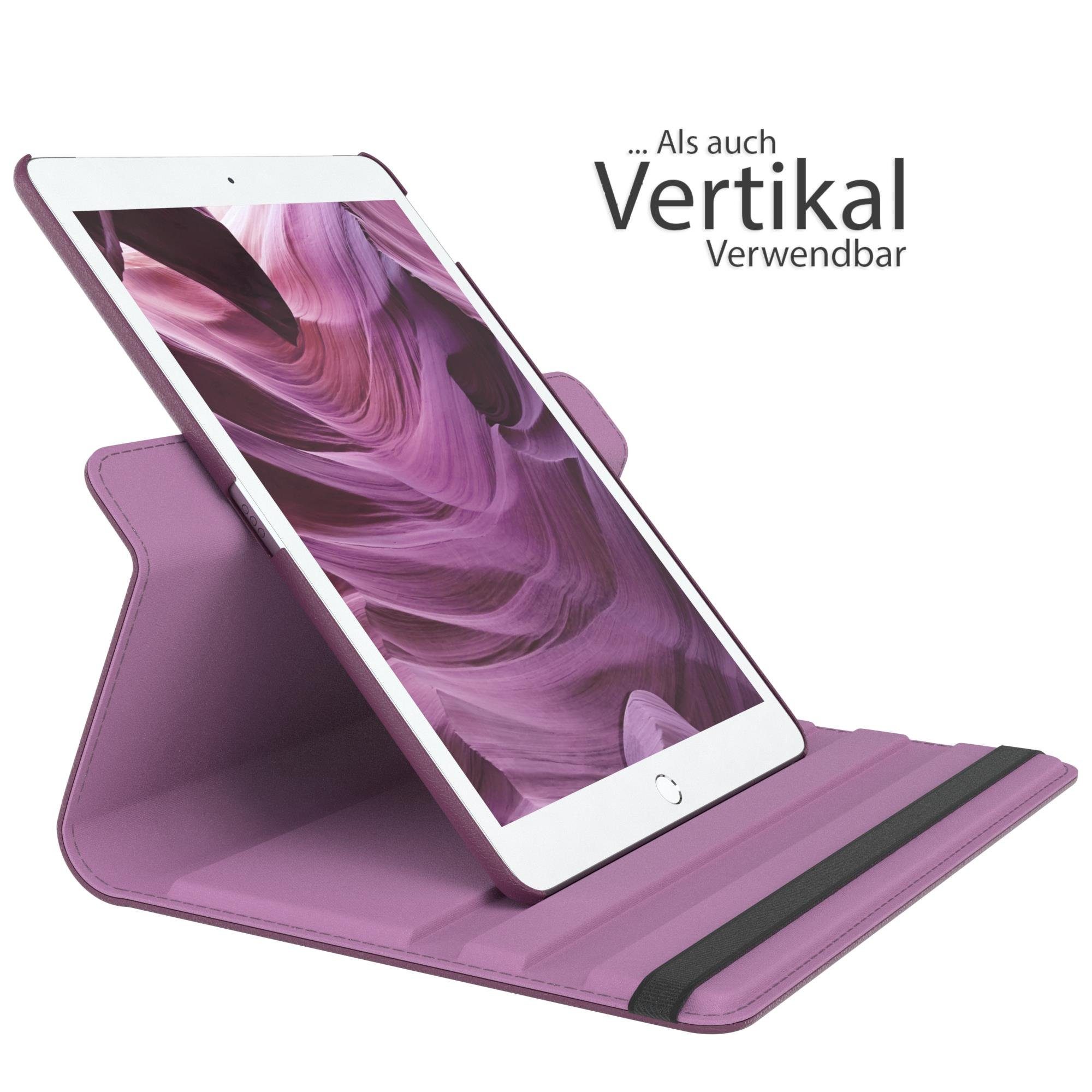 EAZY CASE Tablet-Hülle Rotation Case für Apple iPad 7./8./9. Gen. 10,2 Zoll, Tablet-Hülle Bookstyle Case Fullcover Schutz Tasche Stehfunktion Lila – Bild 4 von 5
