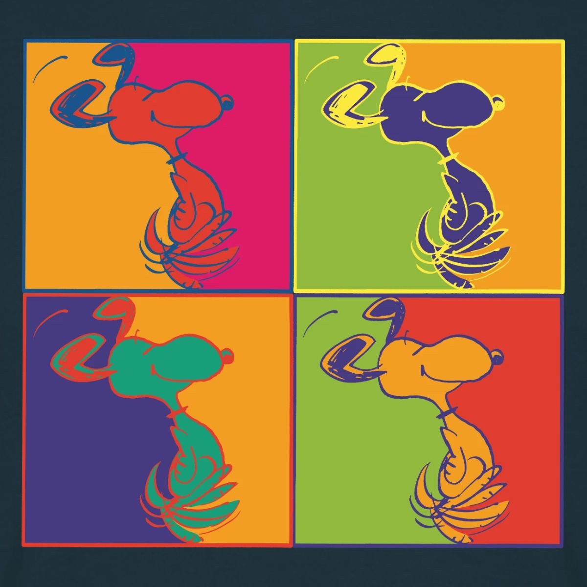 Spreadshirt T-Shirt Peanuts Snoopy Pop Art Design Männer T-Shirt (1-tlg)