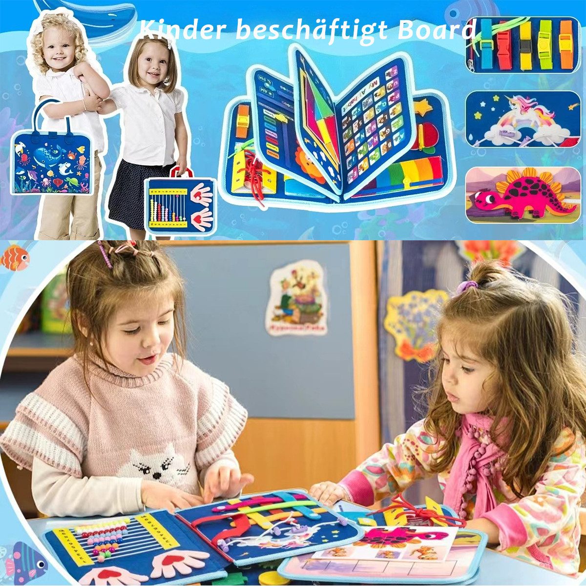 HOMELIVE Lernspielzeug Lernspielzeug Ozean Busy Board Montessori Spielzeug, günstig online kaufen
