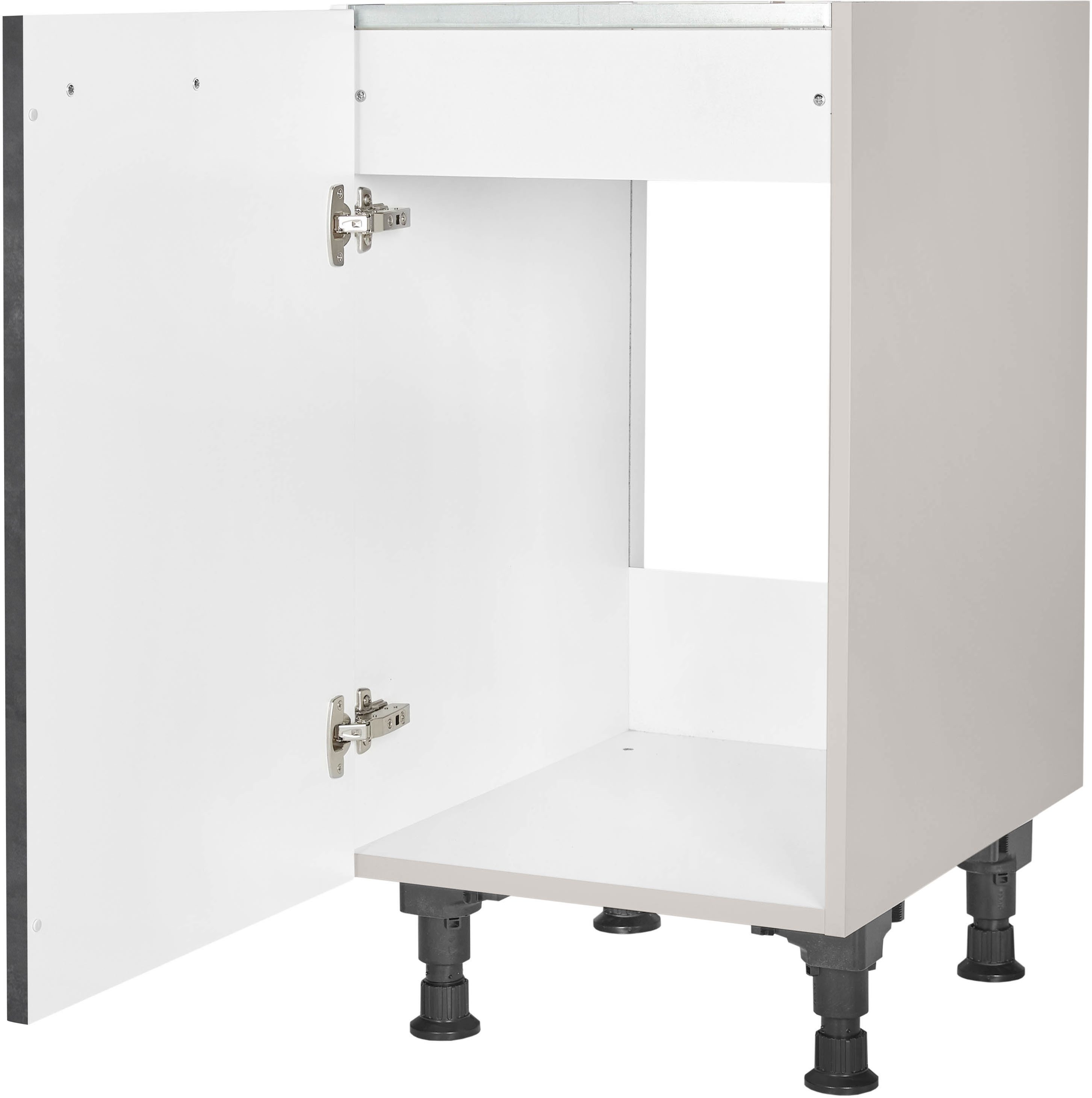nobilia® Spülenschrank "MIAMI", Ausrichtung wählbar, vormontiert, in den Breiten 45 und 60 cm, mit höhenverstellbaren Sockelfüßen