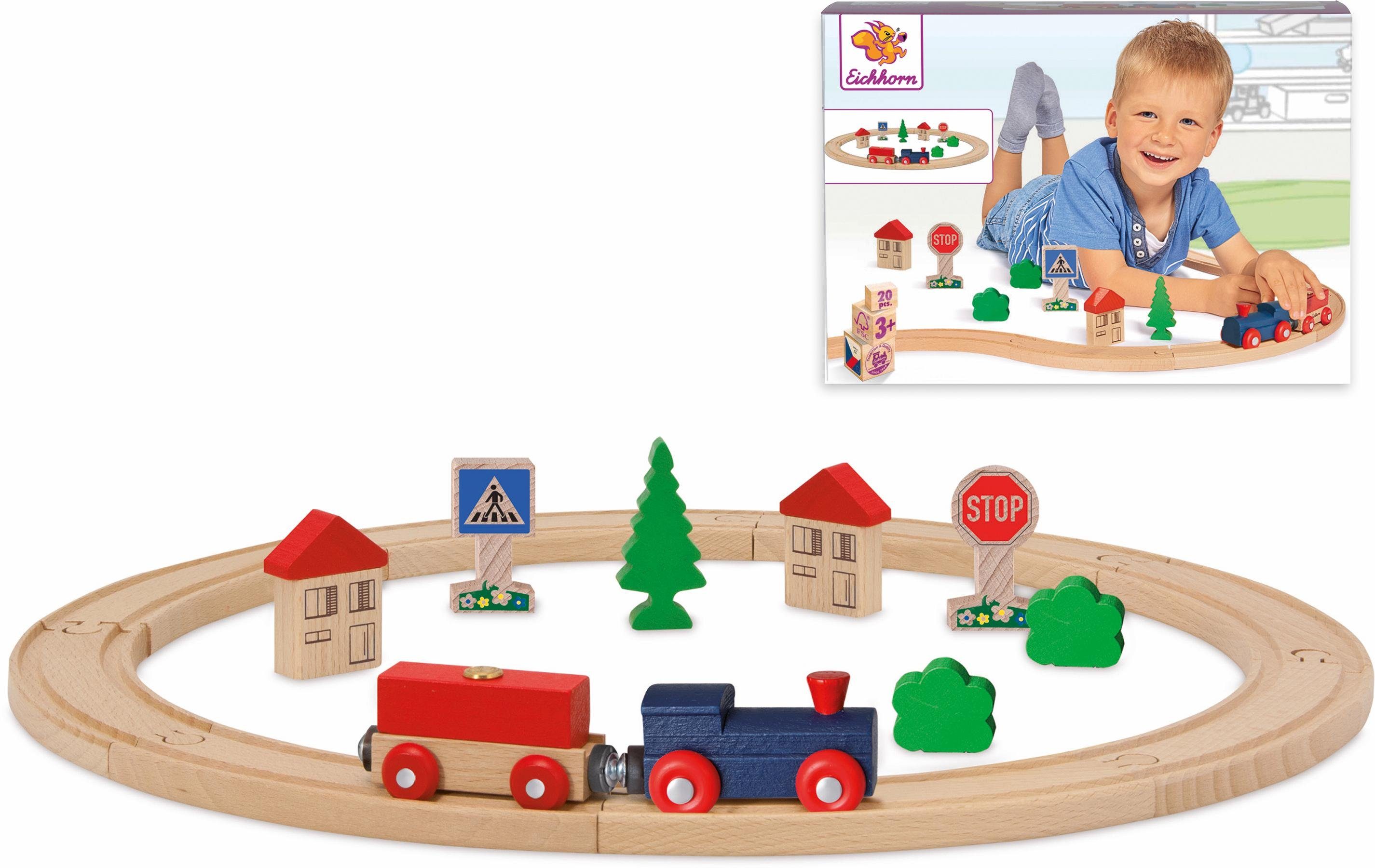 Eichhorn Spielzeug-Eisenbahn »Kreis, 20-tlg.«, (Set, 20-tlg), aus Holz;  Made in Europe