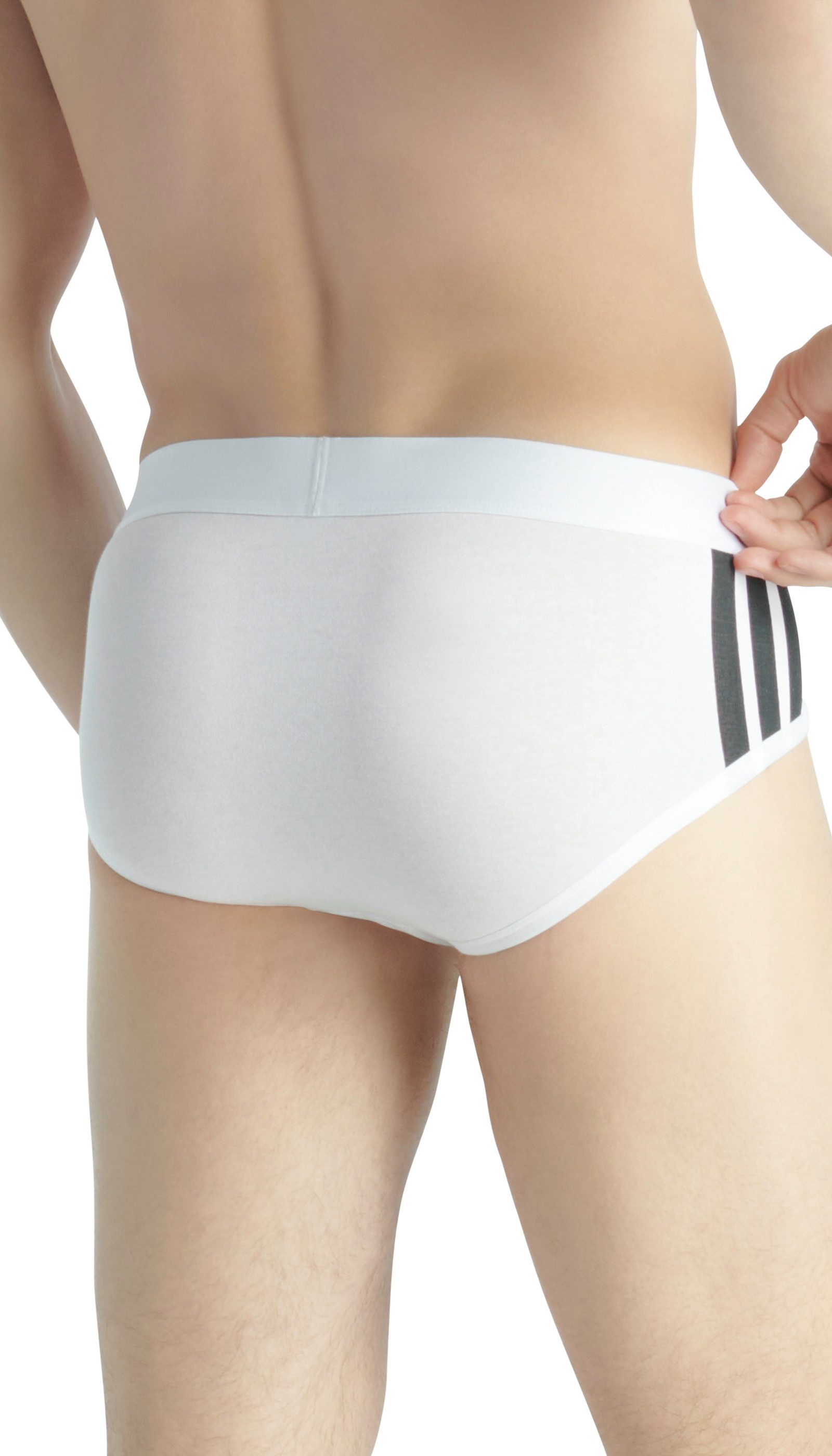 adidas Sportswear Slip Active Flex Cotton 3 Stripes (2er Pack) elastischer Logo-Bund, ohne Eingriff, sportliches Design – Bild 5 von 5