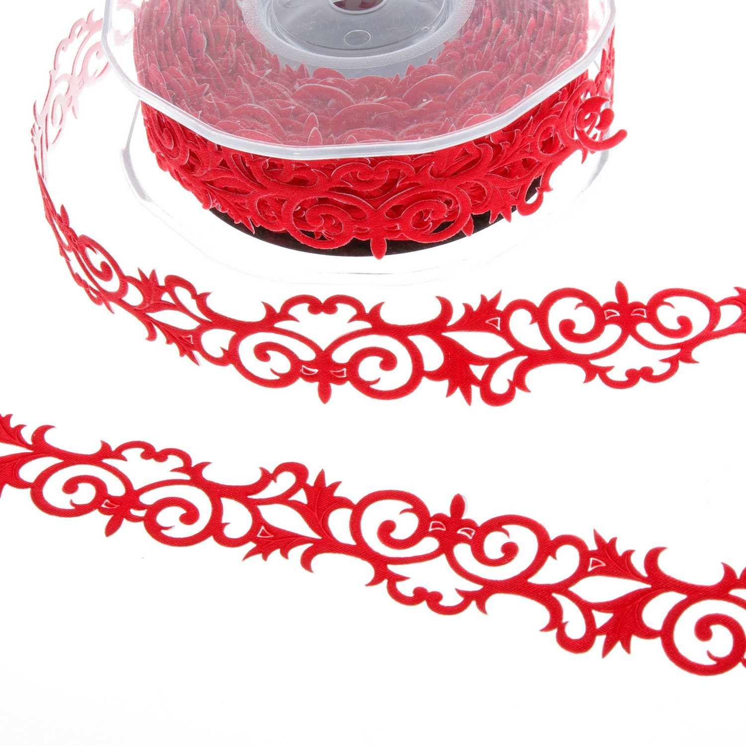 Deko AS Dekoband SekleBo® Selbstklebende Ornamentbordüre - Rot - 20 mm breit - ca.9,3, selbsthaftend