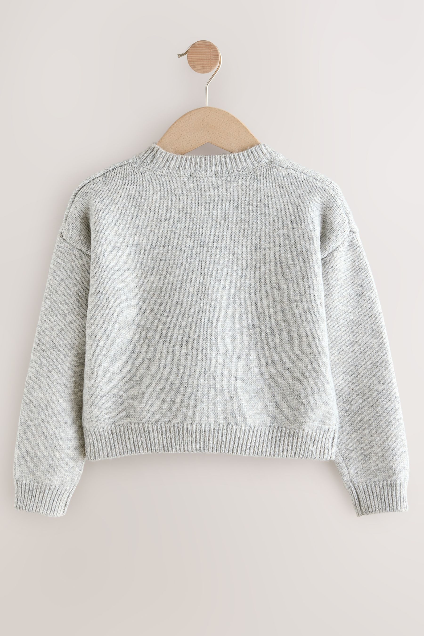 Next Strickpullover Pullover mit Paillettenschleife (1-tlg)