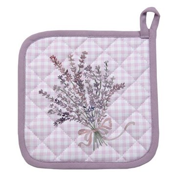 Clayre & Eef Topflappen Lavender Garden, (Set, 2-tlg., 2-teilig), hitzebeständig wattiert Pfannen Untersetzer ca.20x20cm