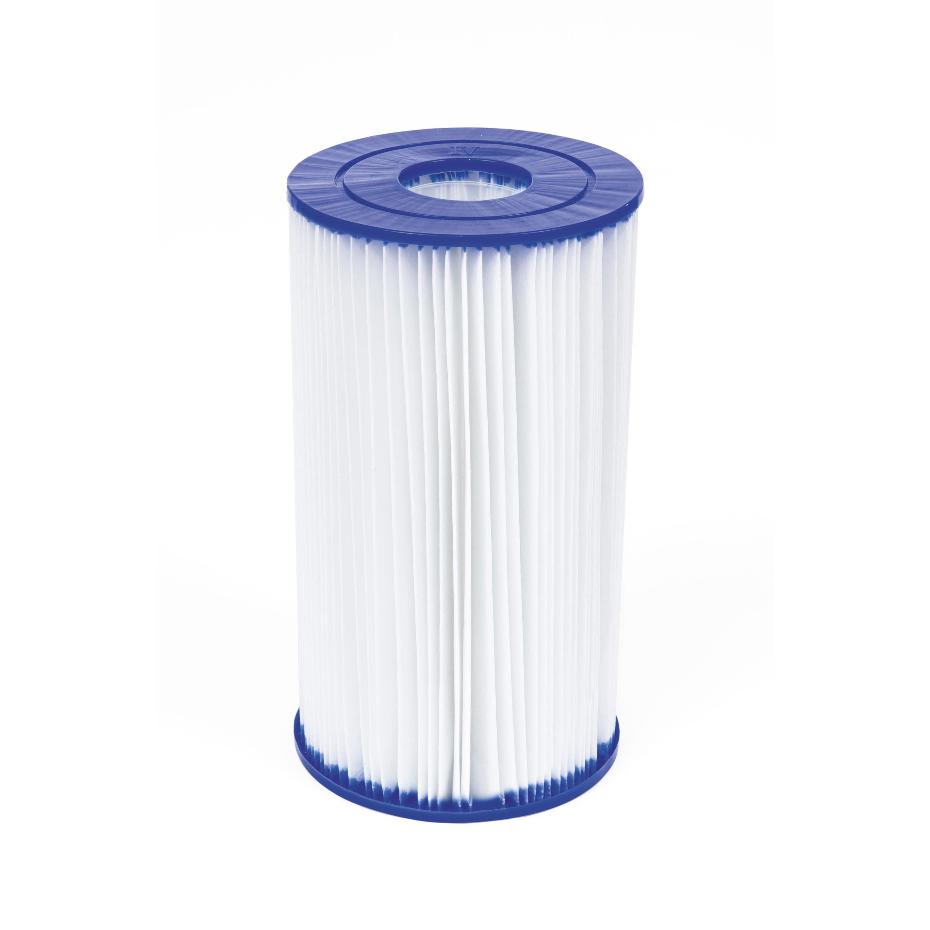 Bestway Pool-Filterkartusche Flowclear™ Gr. IV 14,2 x 25,4 cm, Zubehör für Kartuschen-Filterpumpen, Feine Lamellenstruktur