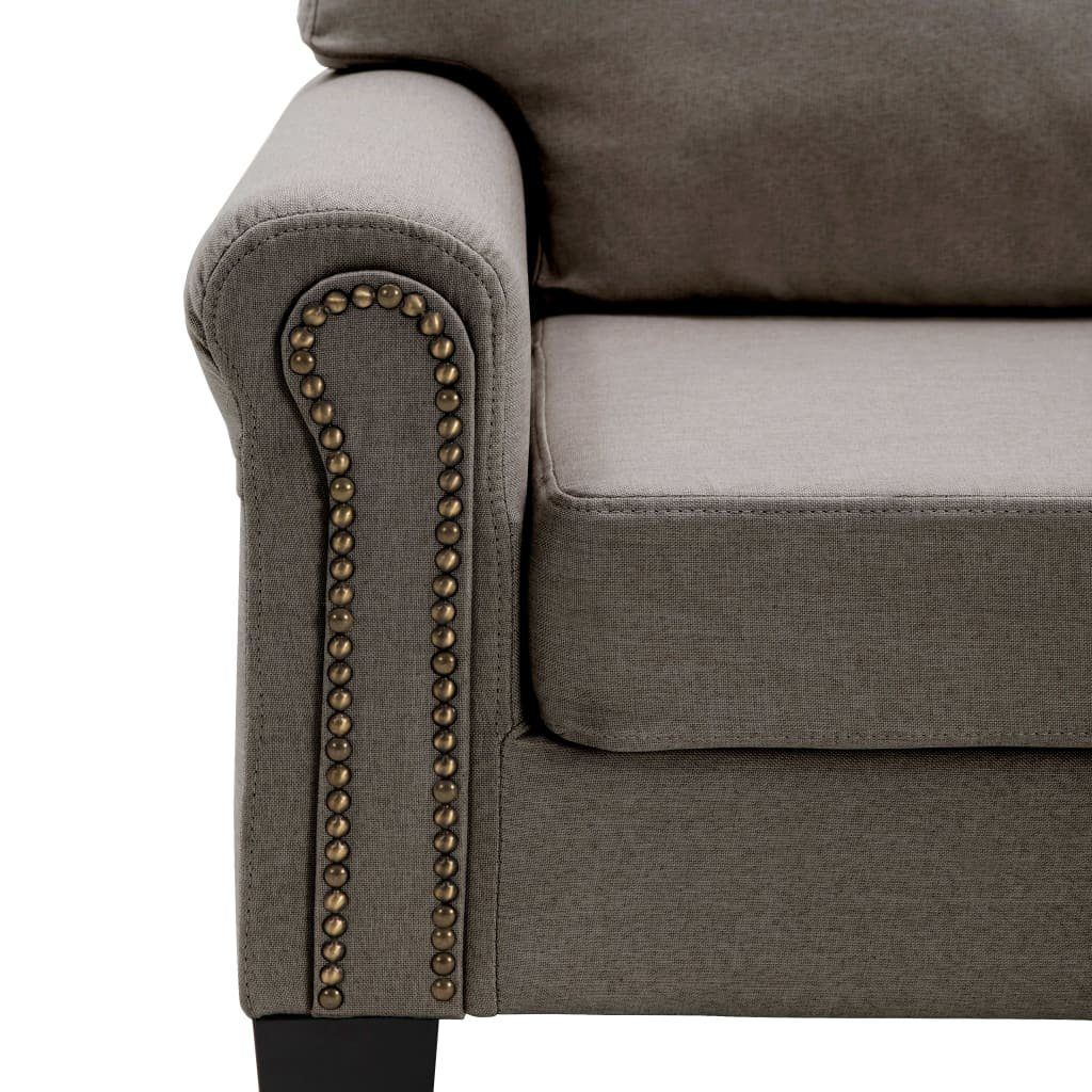 Couch Taupe vidaXL Sofa 2-Sitzer-Sofa Stoff