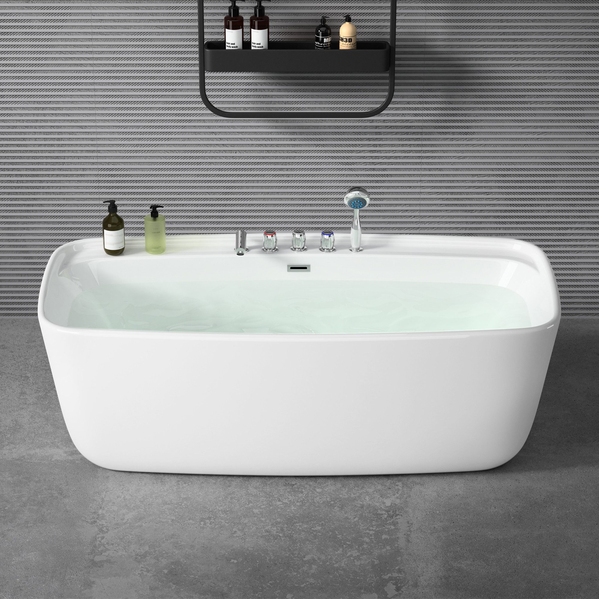 doporro Badewanne Design-Badewanne Freistehend inkl. Ablaufgarnitur günstig online kaufen