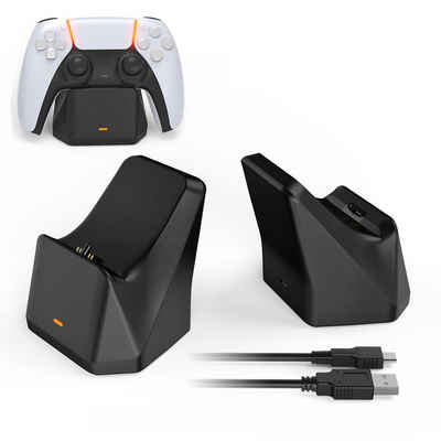 Tadow Ladegerät für PS5-Gamepads,PS5-Controller-Einzelsitz-Ladegerät Controller-Ladestation