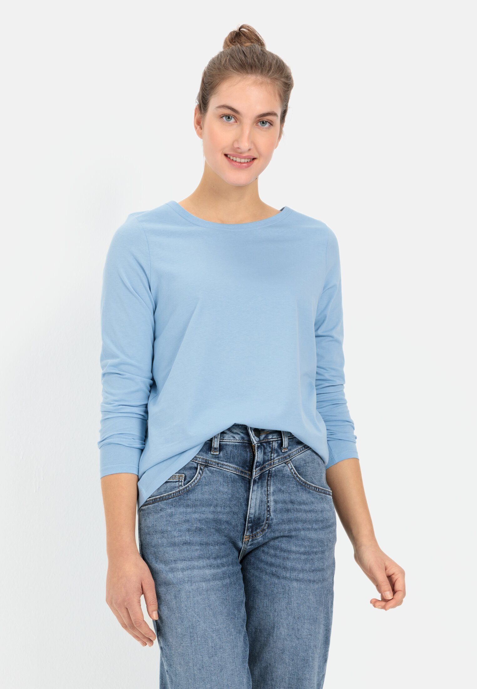Langarmshirt aus nachhaltiger Baumwolle Langarm Rundhals