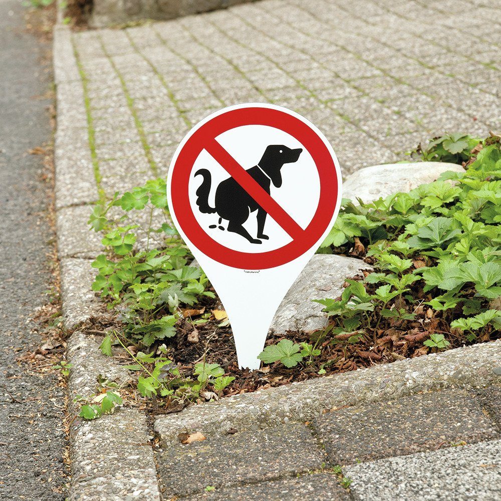 SafetyMarking Hinweisschild Verbotsschild - Hier kein Hundeklo (Erdspieß)