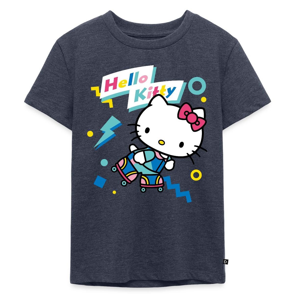 T-Shirt Hello Kitty 90er Stil Mit Rollschuhen Kinder Premium T-Shirt