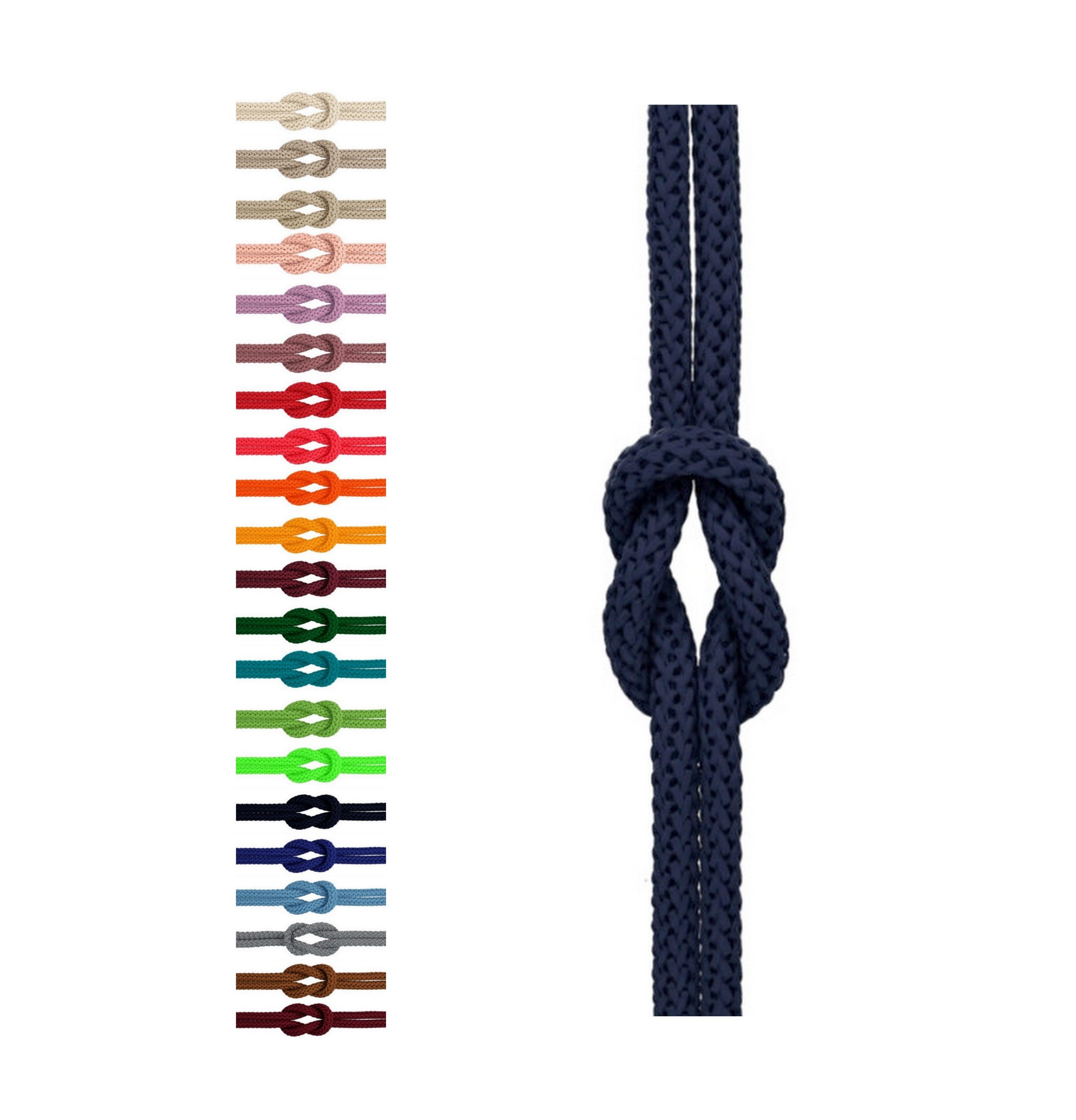 PaulZdrada Kordel 5 m Kordelschnur Geflochten Polyester dehnbar Rund Ø 6 mm Deko Seil