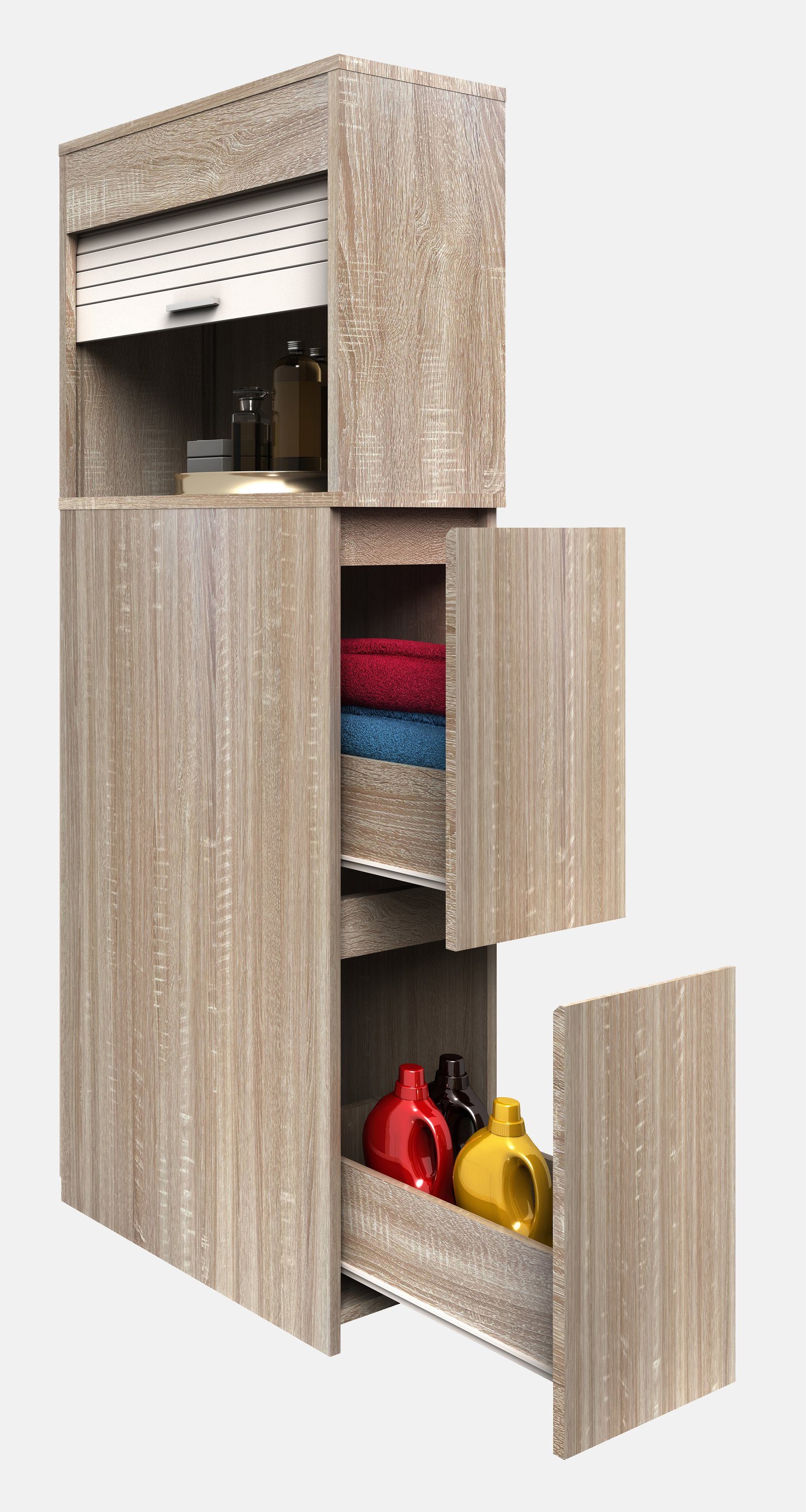 VCM Midischrank Holz Badmöbel Nischenschrank Schublade günstig online kaufen