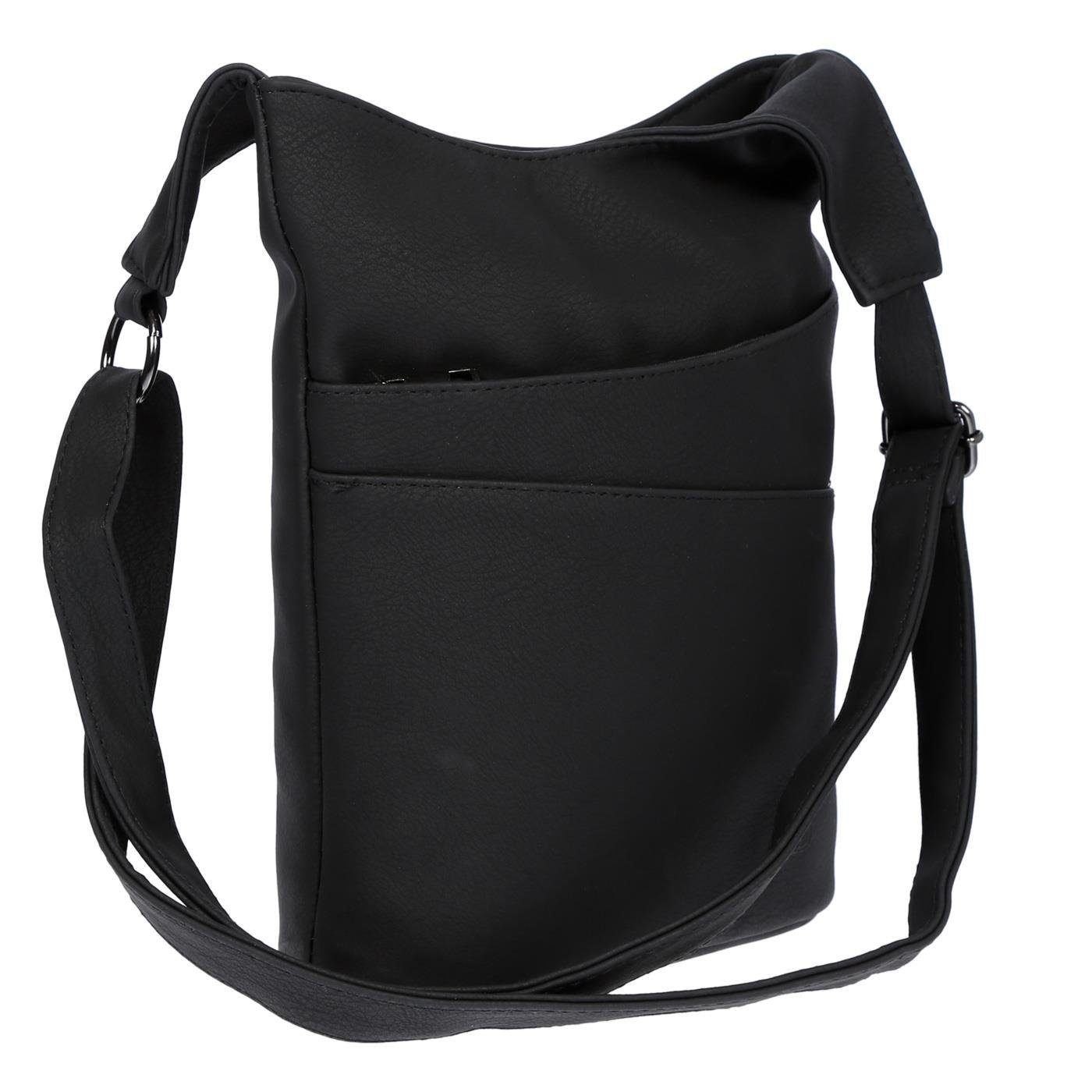 Christian Wippermann Umhängetasche Damen Tasche Umhängetasche Beuteltasche Hobo Handtasche, Crossover Leder Optik – Bild 3 von 5
