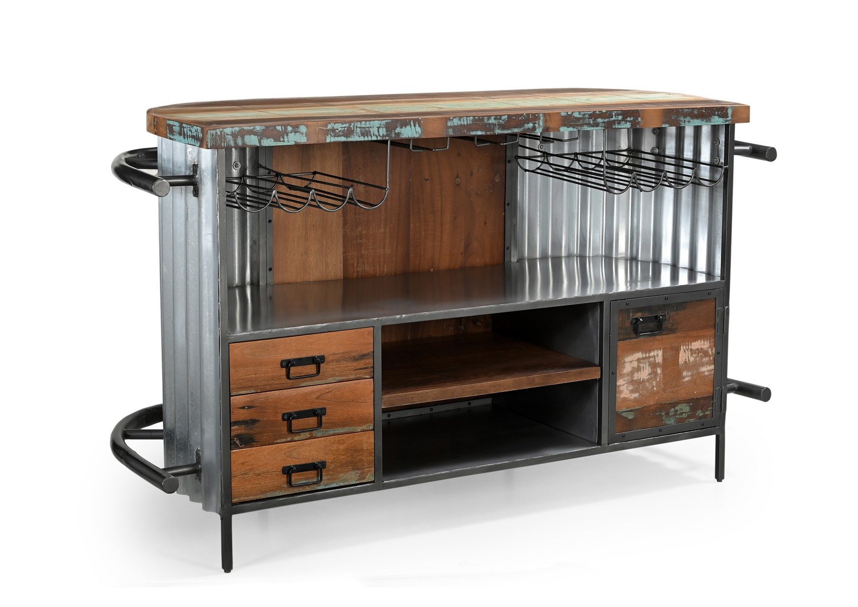 More2Home Barschrank Bartresen/Ladentheke PEACE, Metall/Holz, 160 günstig online kaufen
