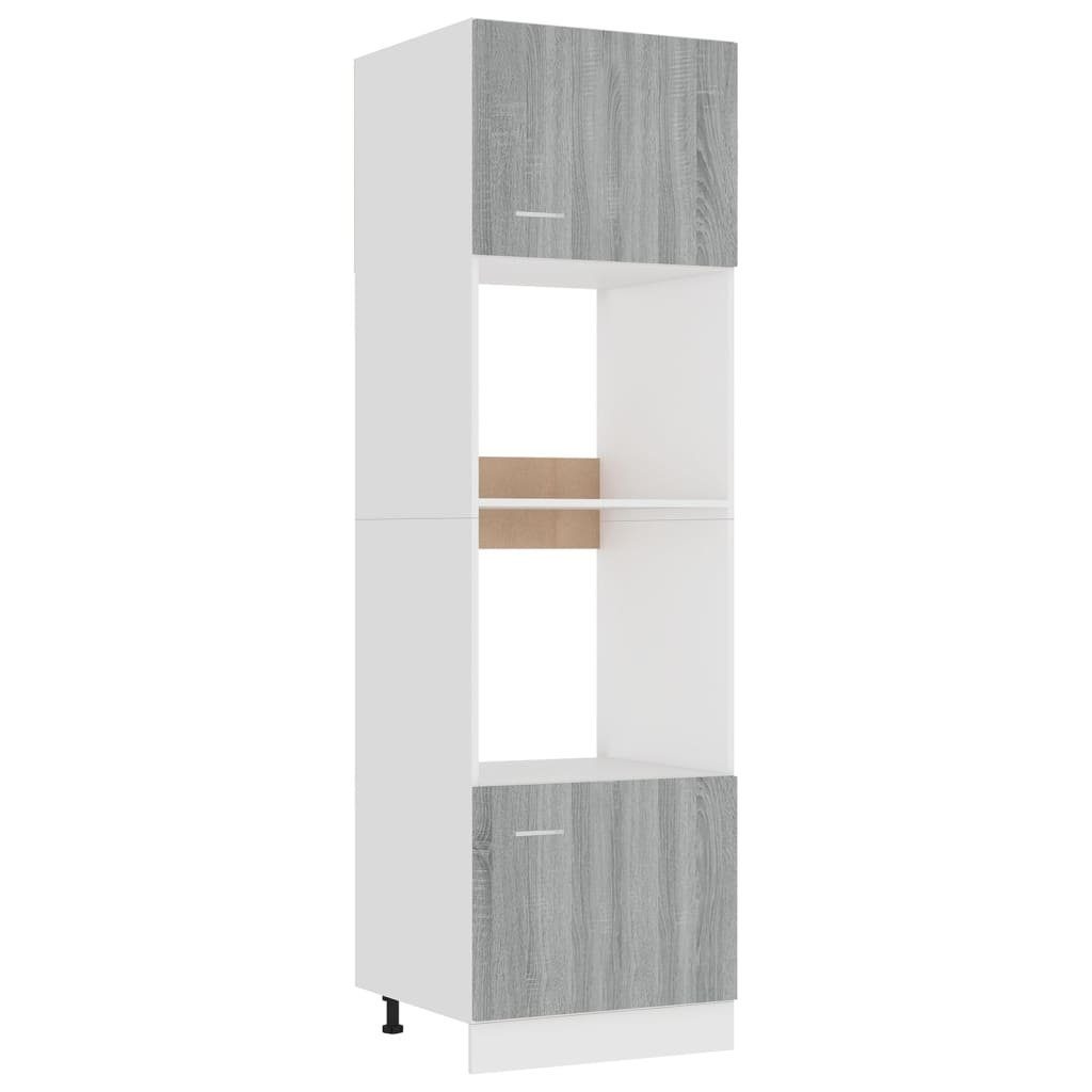 vidaXL Hängeschrank Mikrowellenumbauschrank Grau Sonoma 60x57x207 cm Spanpl günstig online kaufen
