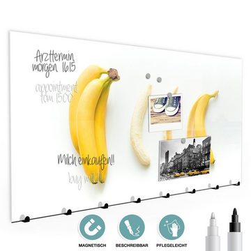 Primedeco Garderobenpaneel Magnetwand und Memoboard aus Glas Bananenschalen